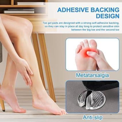 2Pcs Transparent Flip-Flop Gel Toe Guards Cushions Thong Protectors Silicone Thong Sandal Toe Protectors Use Safety Easy Installation,Ball-of-Foot Cushions,Health and Household(ZS527) - Image 2