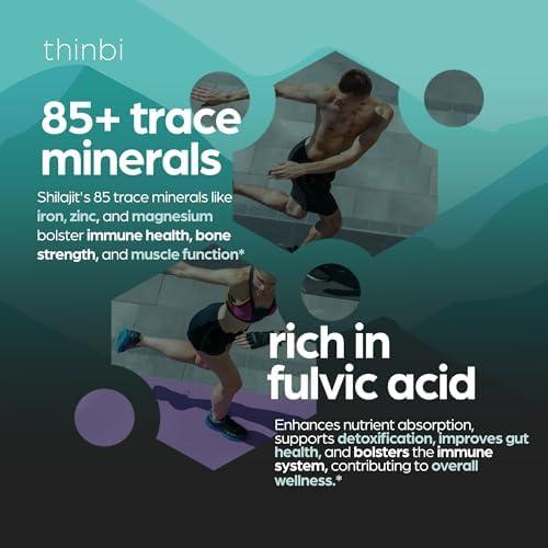 Thinbi Pure Himalayan Shilajit 10000mg Maximum Potency Organic Capsules 90 Count with Fulvic Acid & Trace Minerals for Enhanced Energy and Immune Support Men & Women Better Than Shilajit Resin - Image 7