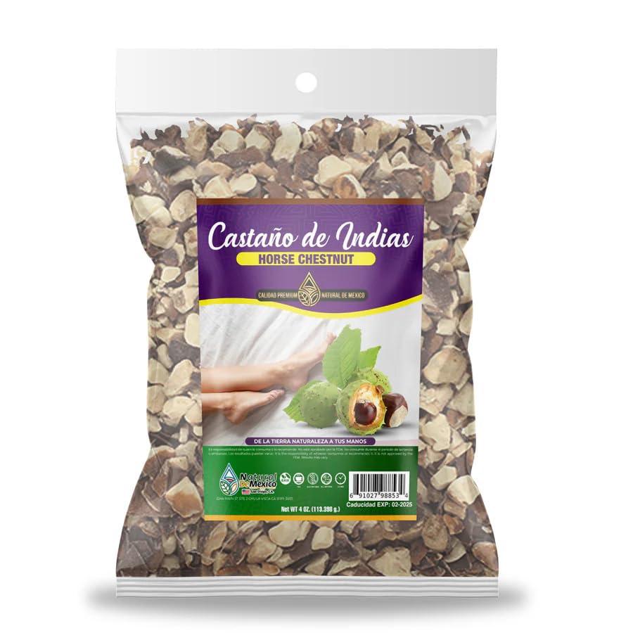 Castano de Indias Horse Chestnut Herb Herbal Tea 4 oz.-113g Natural Mexican Herb Hierba Wild Crafted Natural De Mexico