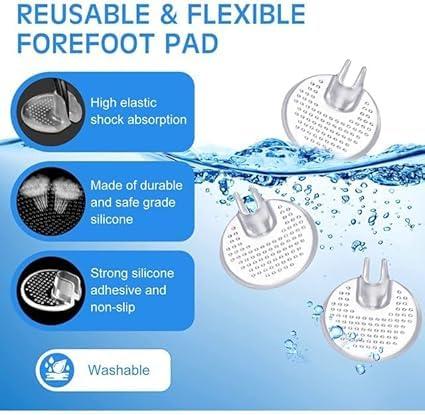 2Pcs Transparent Flip-Flop Gel Toe Guards Cushions Thong Protectors Silicone Thong Sandal Toe Protectors Use Safety Easy Installation,Ball-of-Foot Cushions,Health and Household(ZS527) - Image 3