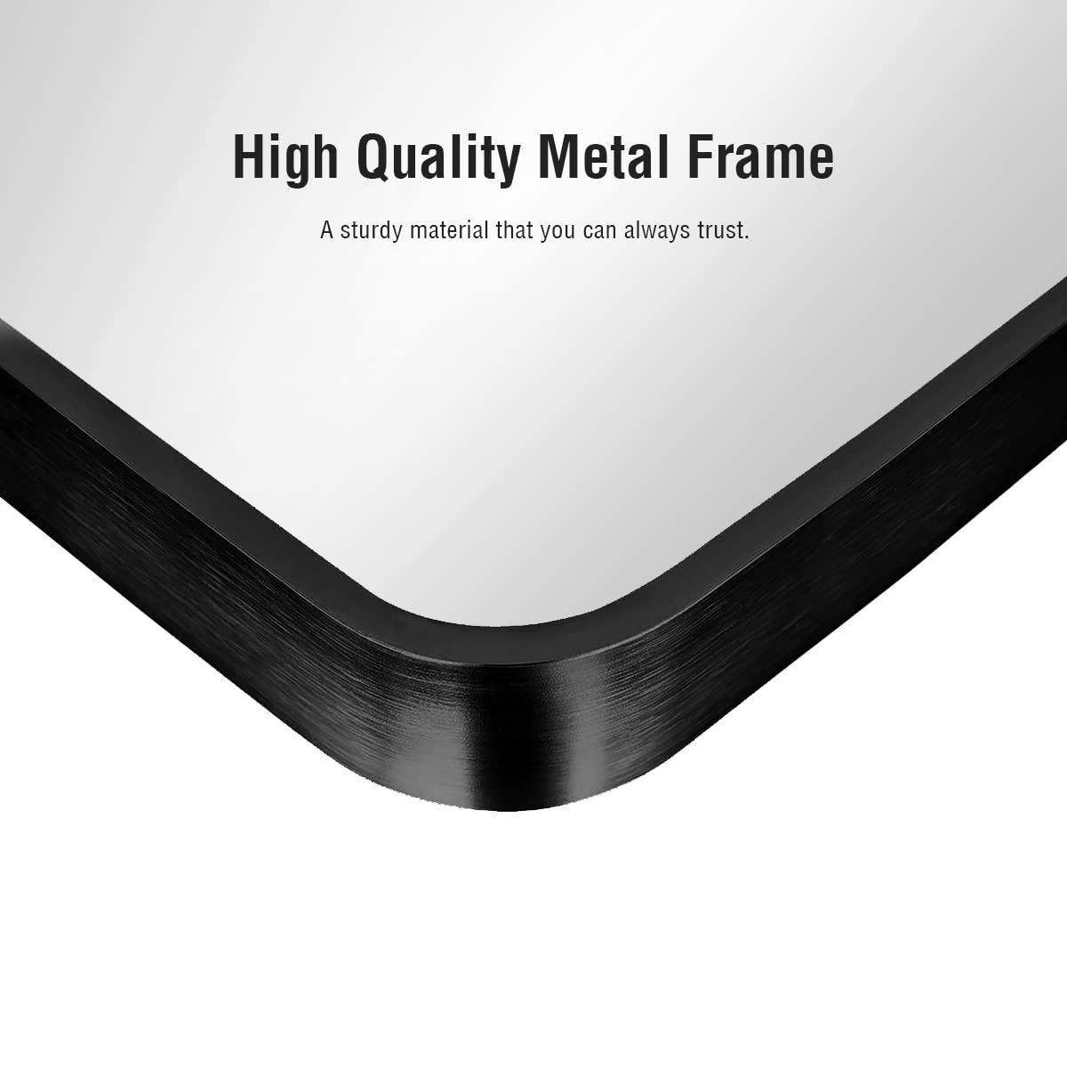 ITSRG Floor Mirror, Full Length Mirror with Stand, Arched Wall Mirror Full Length, Black Floor Mirror Freestanding, Wall Mounted for Bedroom Living Room, Black - Image 5