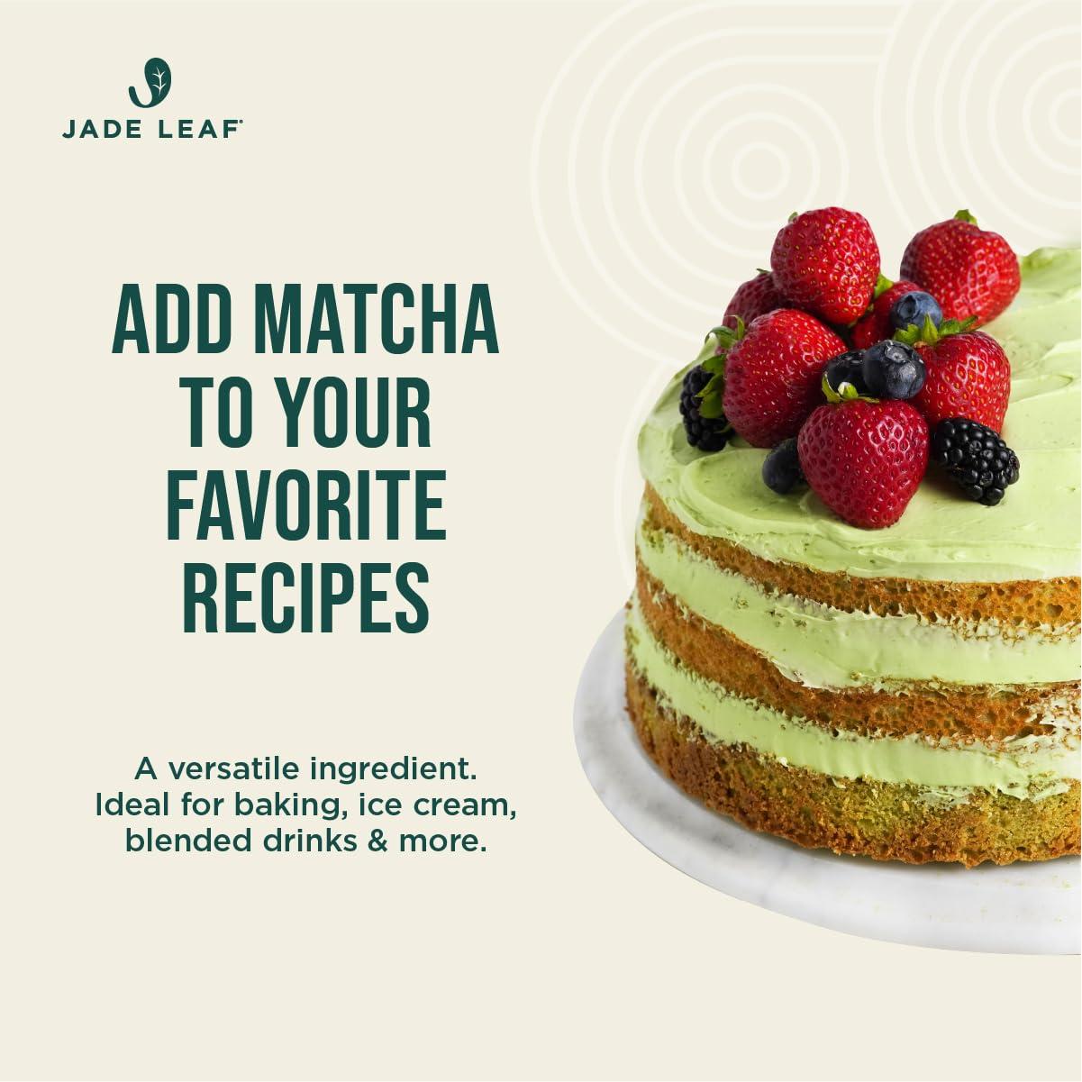 Jade Leaf Matcha Organic Green Tea Powder - Culinary Grade Premium Second Harvest - Authentic Japanese Origin (1.06 Ounce Resealable Pouch) - Image 5