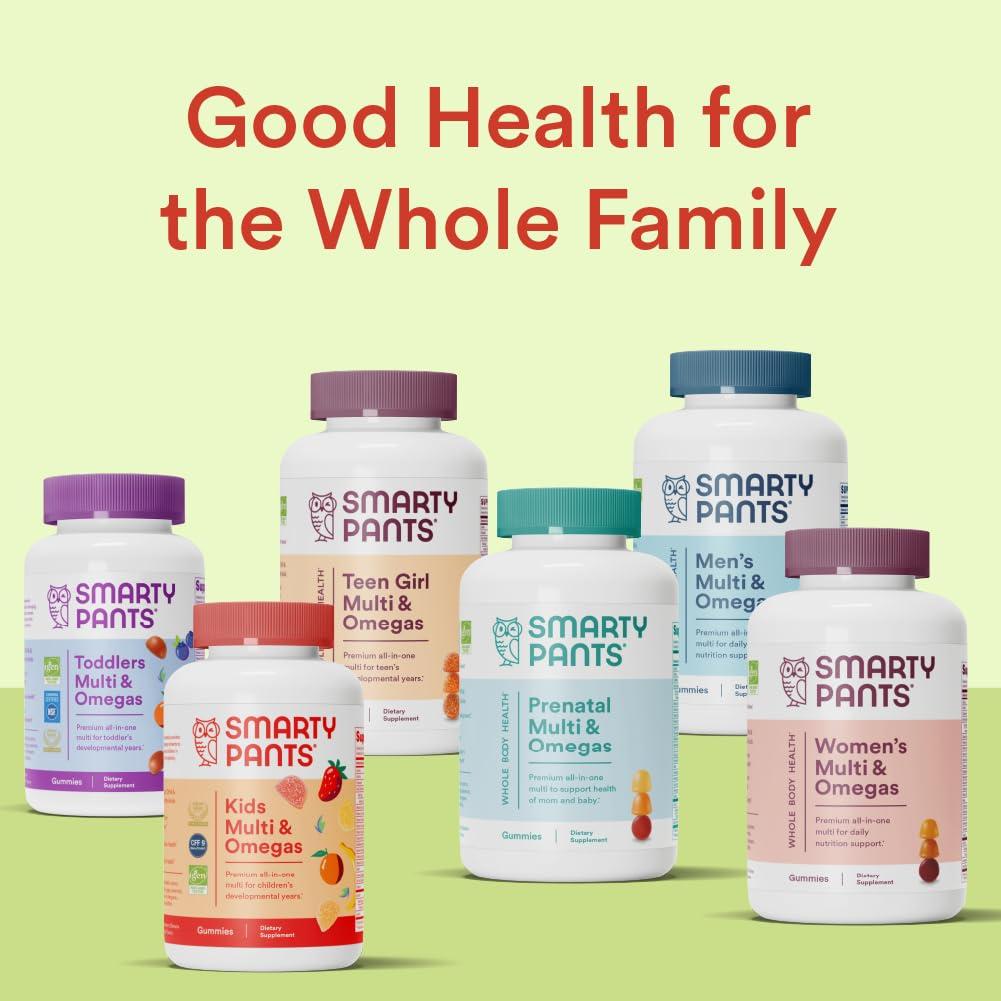 SmartyPants Kids Multivitamin Gummies and Fiber Supplement: Vitamin D3, C, Vitamin B12, B6, A, Zinc, Biotin, Inositol, Fiber Gummies, Three Fruit Flavors, 120 Count (30 Day Supply) - Image 11