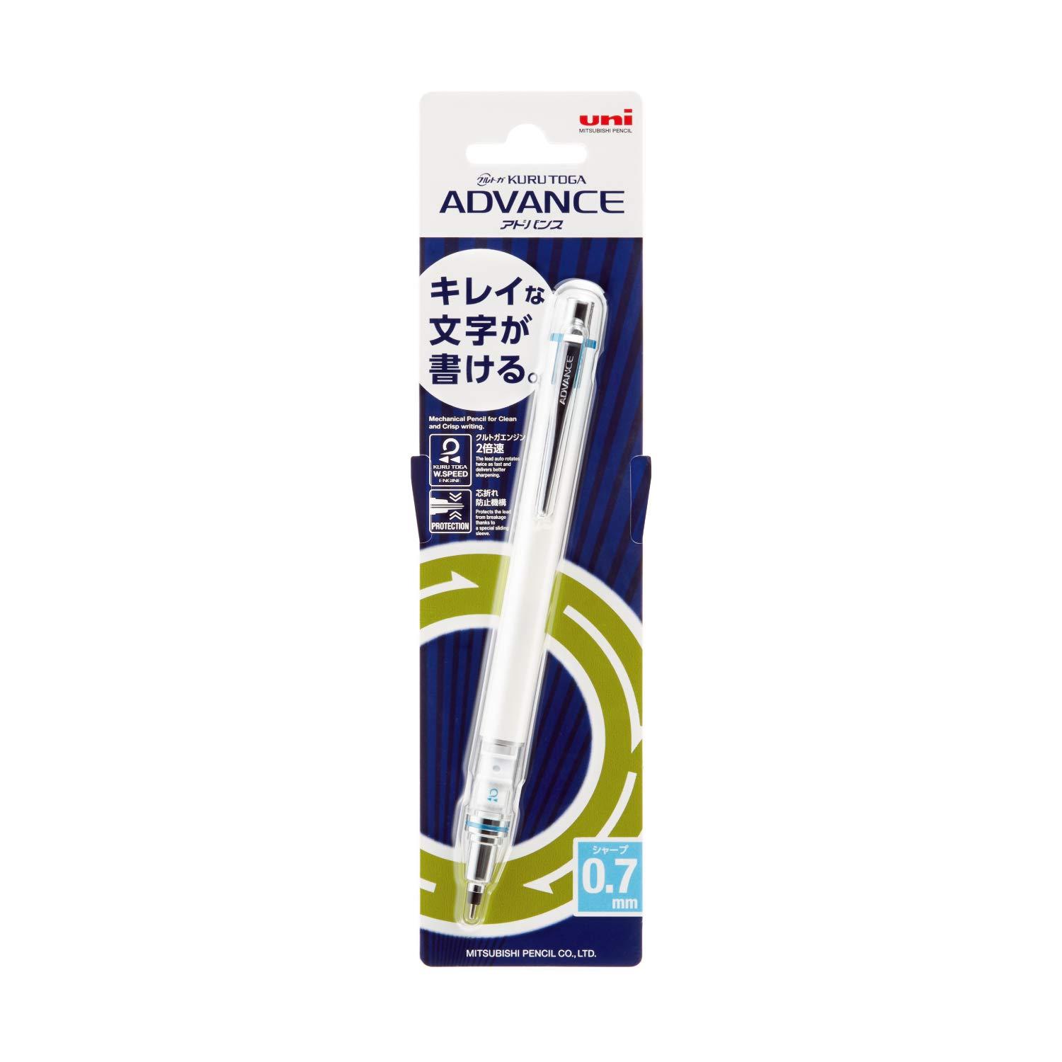 Uni Mechanical Pencil, Kuru Toga Advance, 0.7mm, White (M75591P.1) - Image 7
