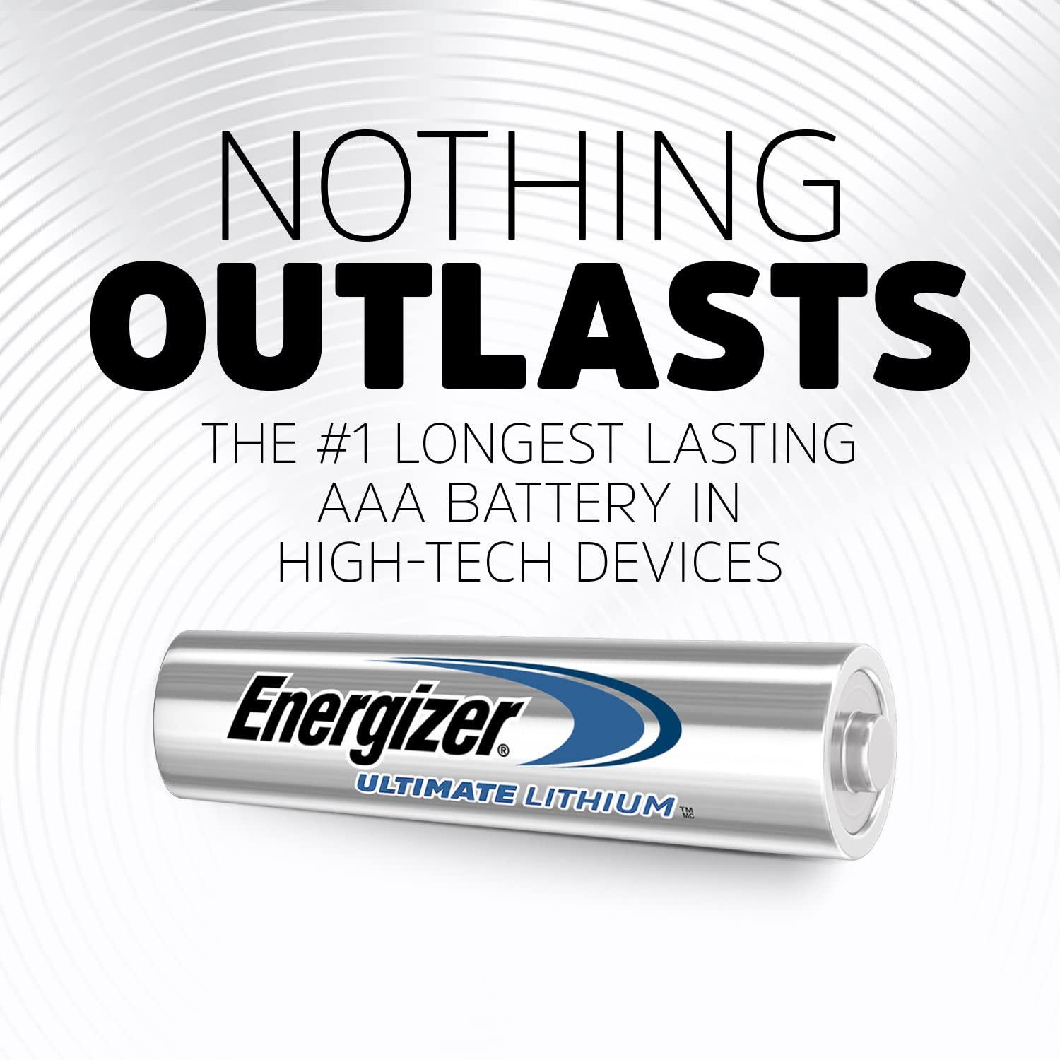 Energizer Ultimate Lithium AAA Batteries (8 Pack), Lithium Triple A Batteries - Image 3