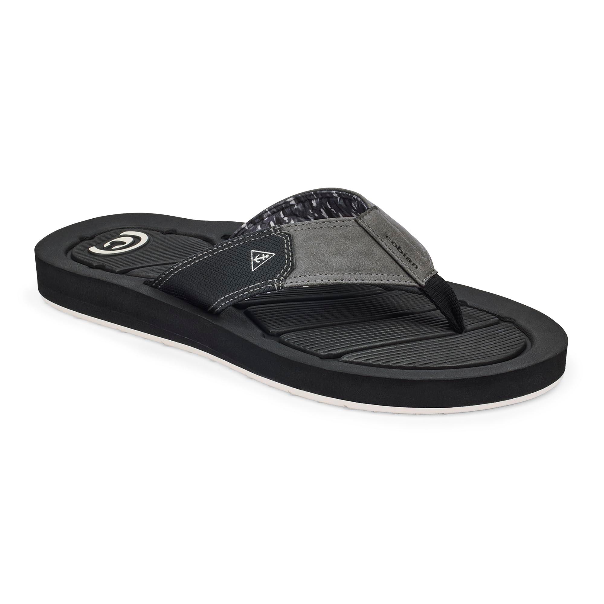 Cobian Men’s Draino 3 Water-friendly Synthetic Suede Strap Flip-Flop Sandals