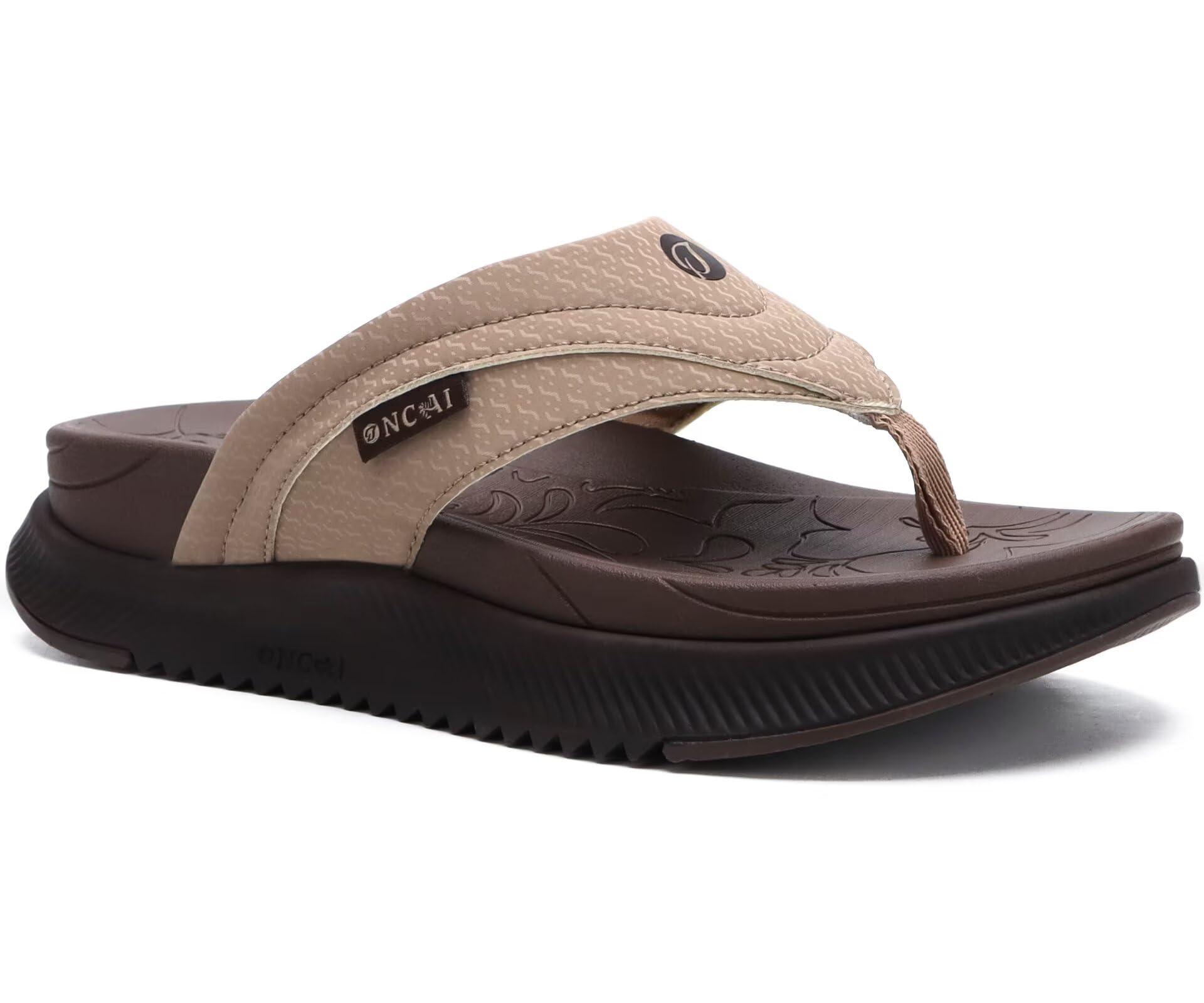 ONCAI Women's Orthotic Cushion Flip Flops Recovery Walking Sandals for Women with Arch Support Summer Comfortable Slip On Flip Flops for Womans Size 6-12