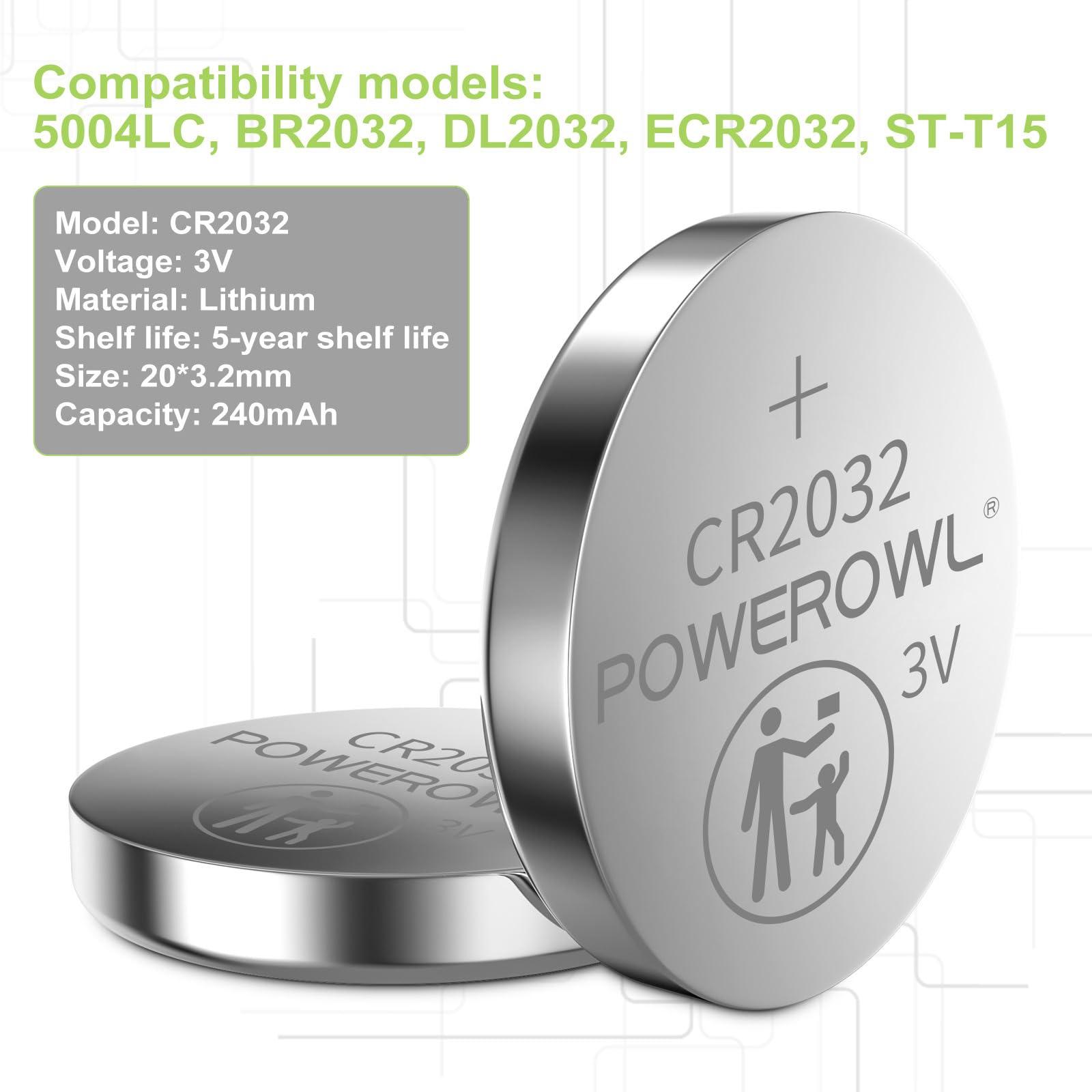 POWEROWL High Capacity CR2032 Battery (20-Pack) 3v Lithium Batteries, Leak-Free, Long Lasting Cr 2032 - Image 7