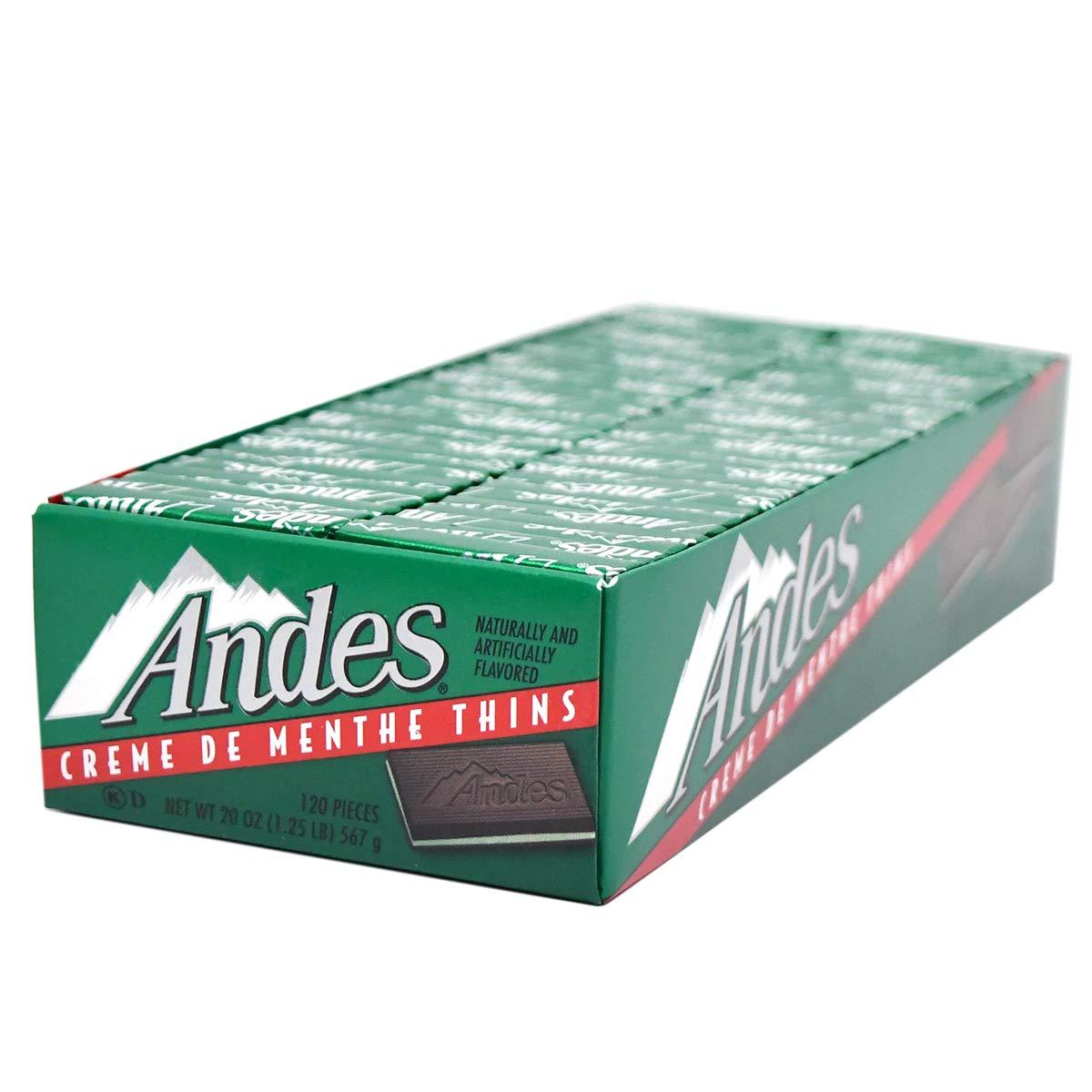 Tootsie Roll Andes Creme De Menthe Thin Mints - After Dinner Mints - Rectangular Chocolate Sandwich Mint Candies - 20 Oz, 120 Count - Image 1