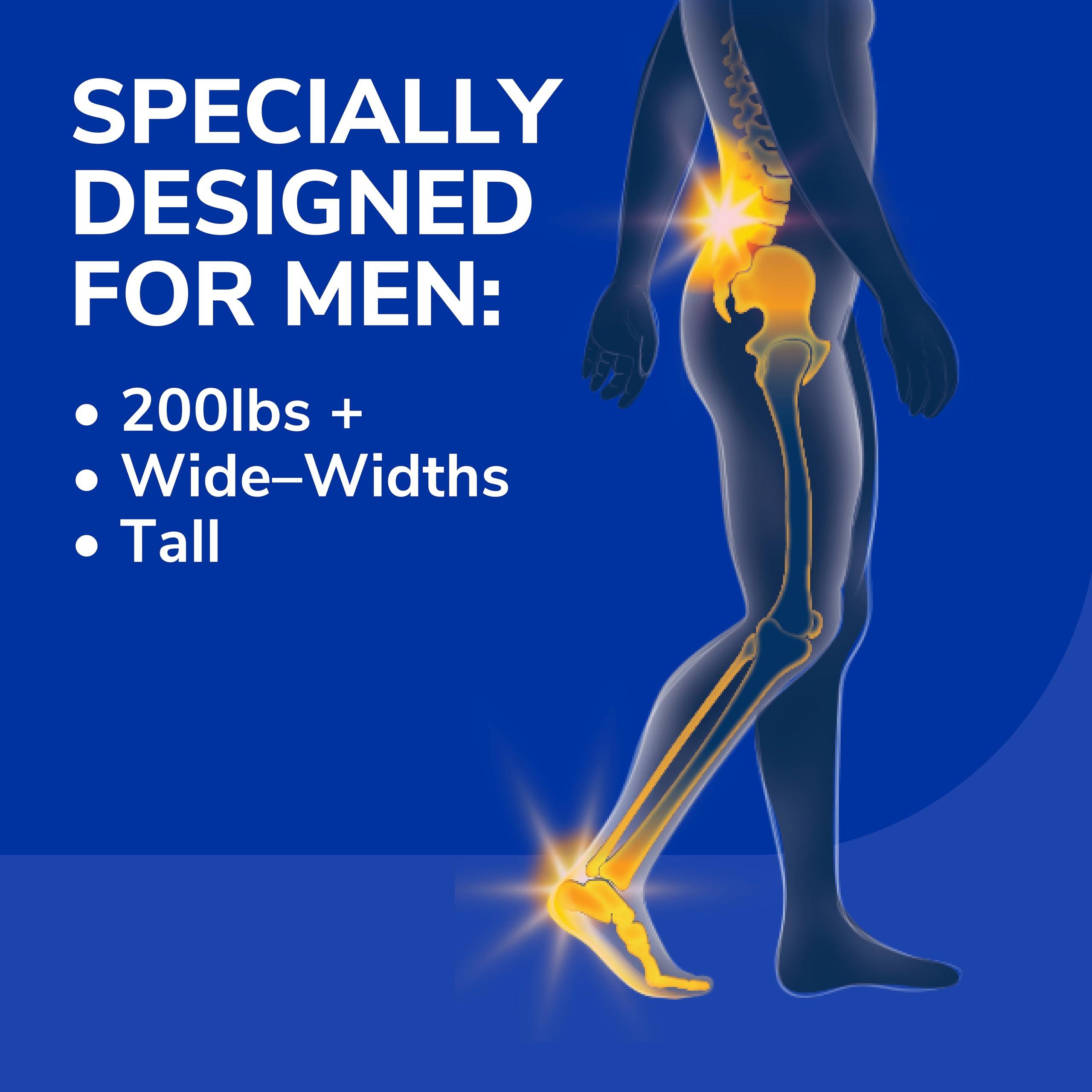 Dr. Scholl's Heavy Duty Support Insole Orthotics, Big & Tall, 200lbs+, Wide Feet, Shock Absorbing, Arch Support, Distributes Pressure, Trim to Fit Inserts, Work Boots & Shoes, Men Size 8-14, 1 Pair - Image 2