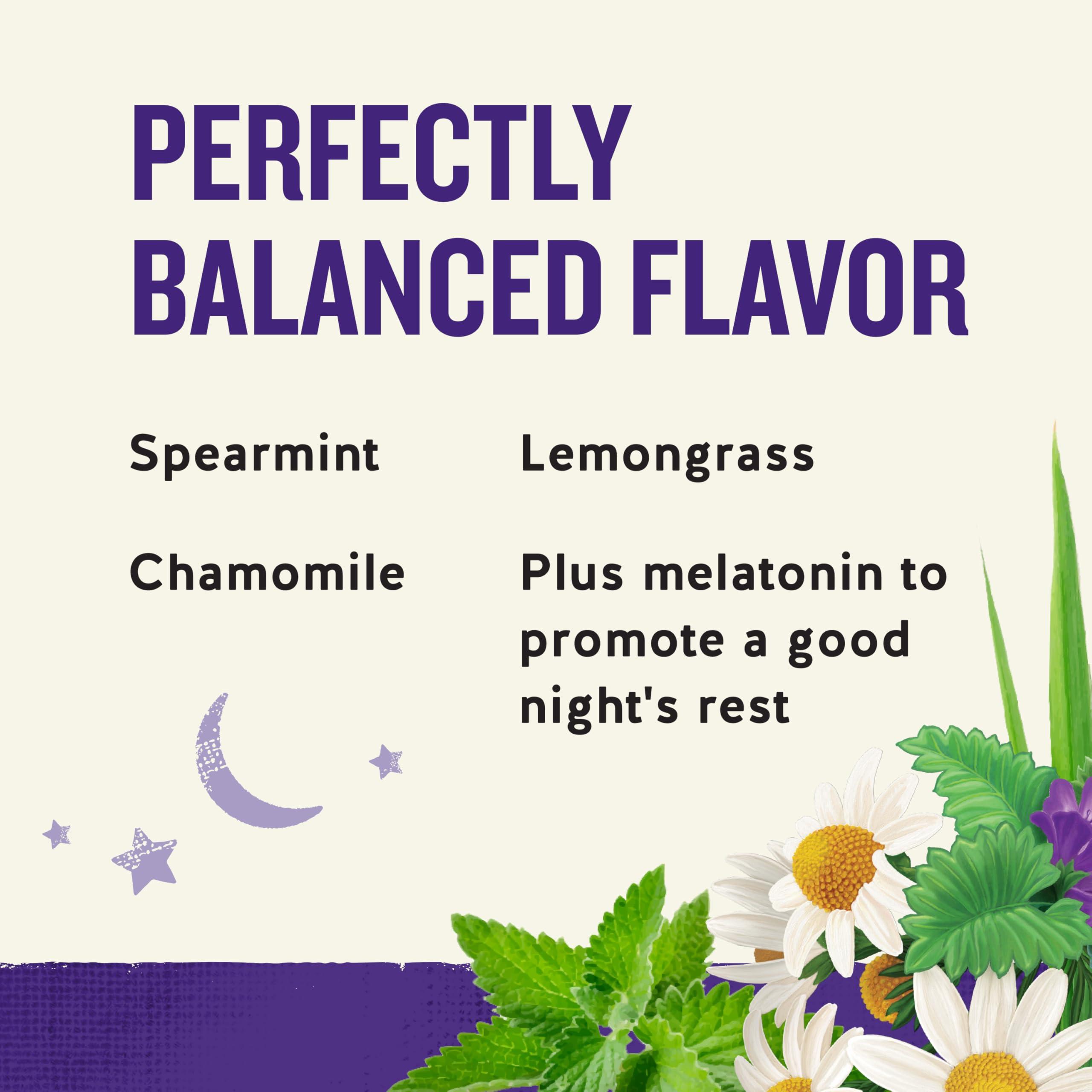 Celestial Seasonings Sleepytime Wellness Tea Plus Melatonin, Caffeine Free, 18 Tea Bags Box - Image 3