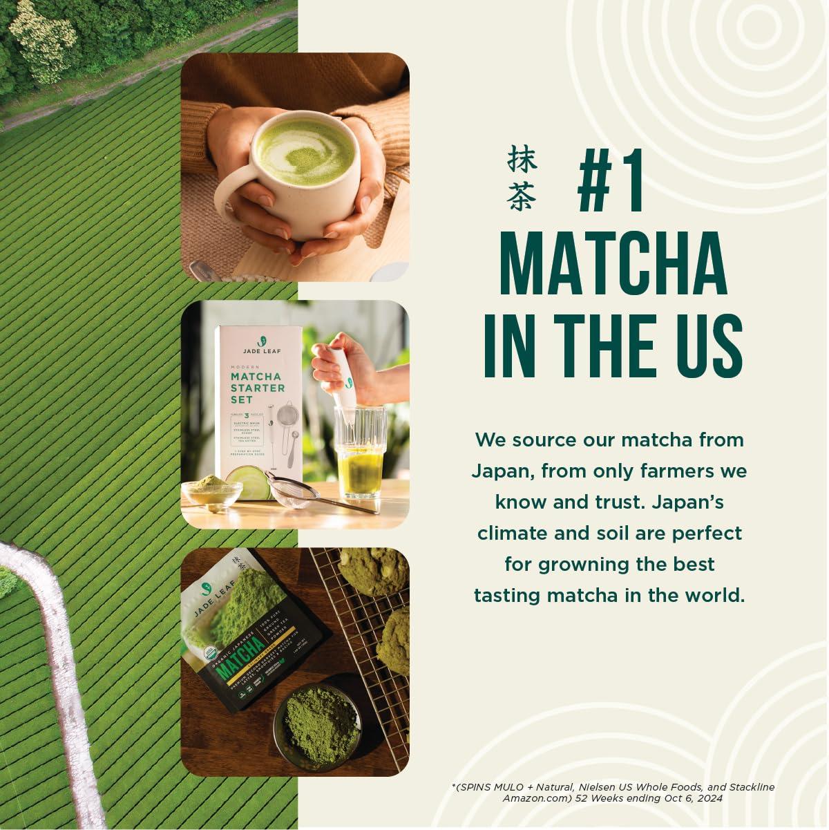 Jade Leaf Matcha Organic Green Tea Powder - Culinary Grade Premium Second Harvest - Authentic Japanese Origin (1.06 Ounce Resealable Pouch) - Image 6