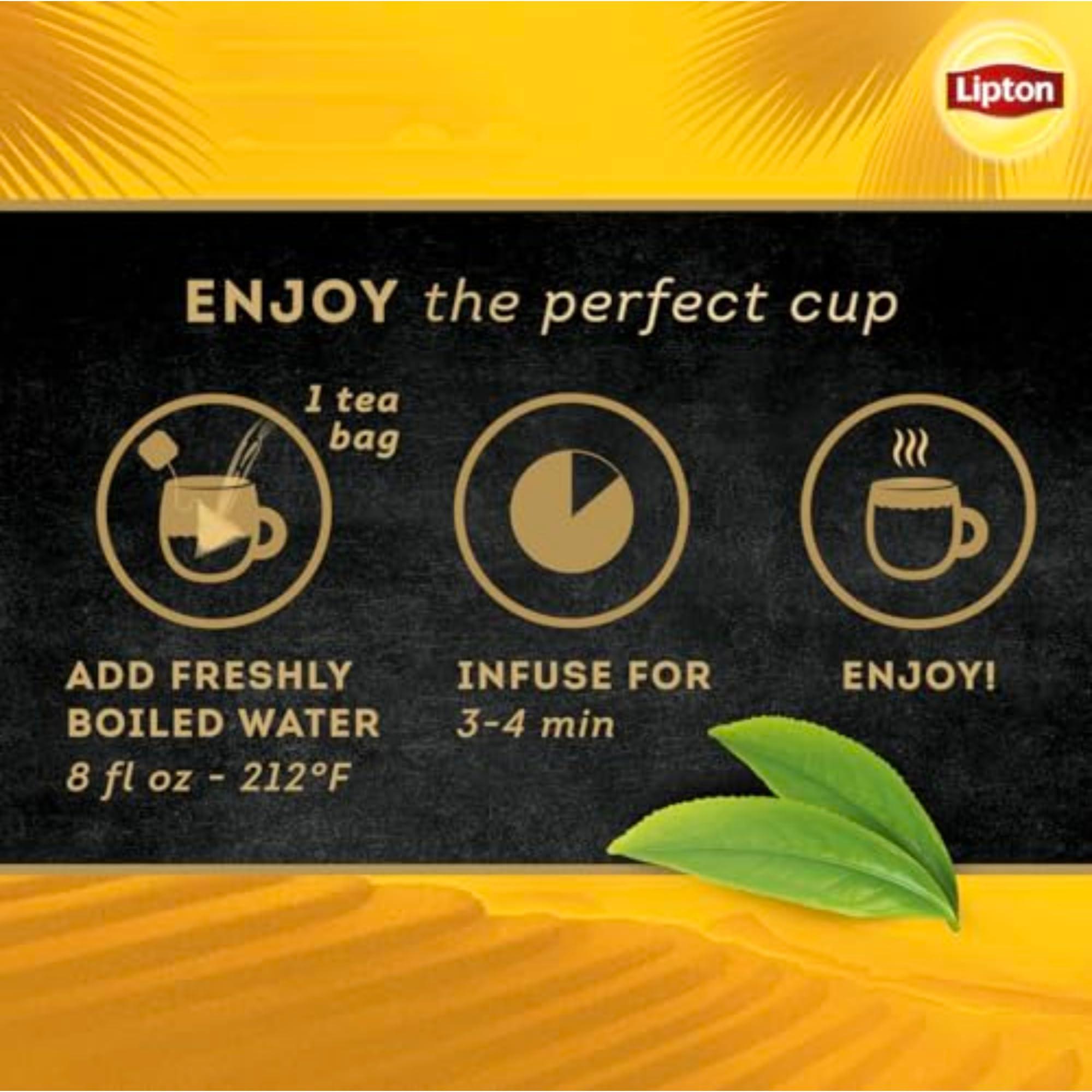 Lipton Black Tea Vanilla Caramel, Pyramid Tea Bags, Flavored Teabags, 80 Total Bags (20ct - Pack of 4) - Image 7