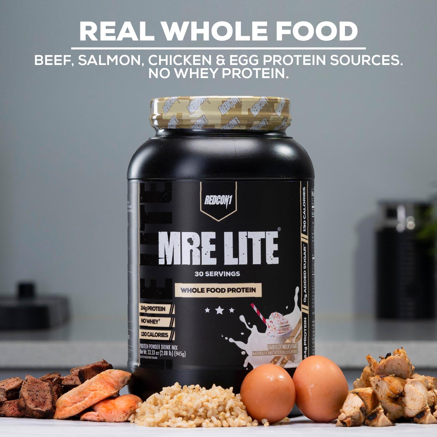 REDCON1 MRE Lite Whole Food Protein Powder, Fudge Brownie - Low Carb & Whey Free Meal Replacement with Animal Protein Blends - Easy to Digest Supplement Made with MCT Oils (30 Servings) - Image 9