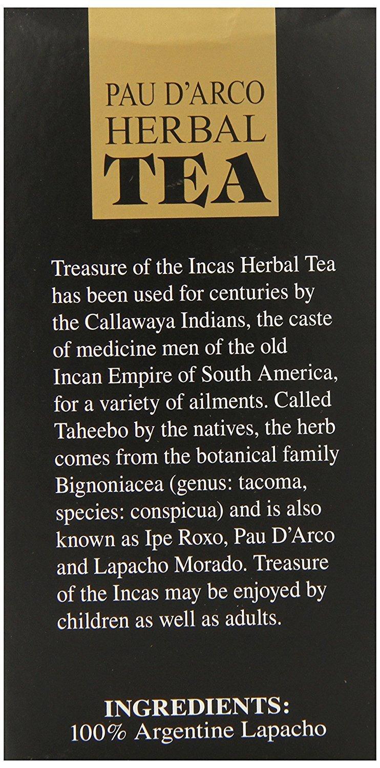 Hobe Labs Treasure of The Incas PAU D'Arco Herbal Tea - 54 Tea Bags - Image 3