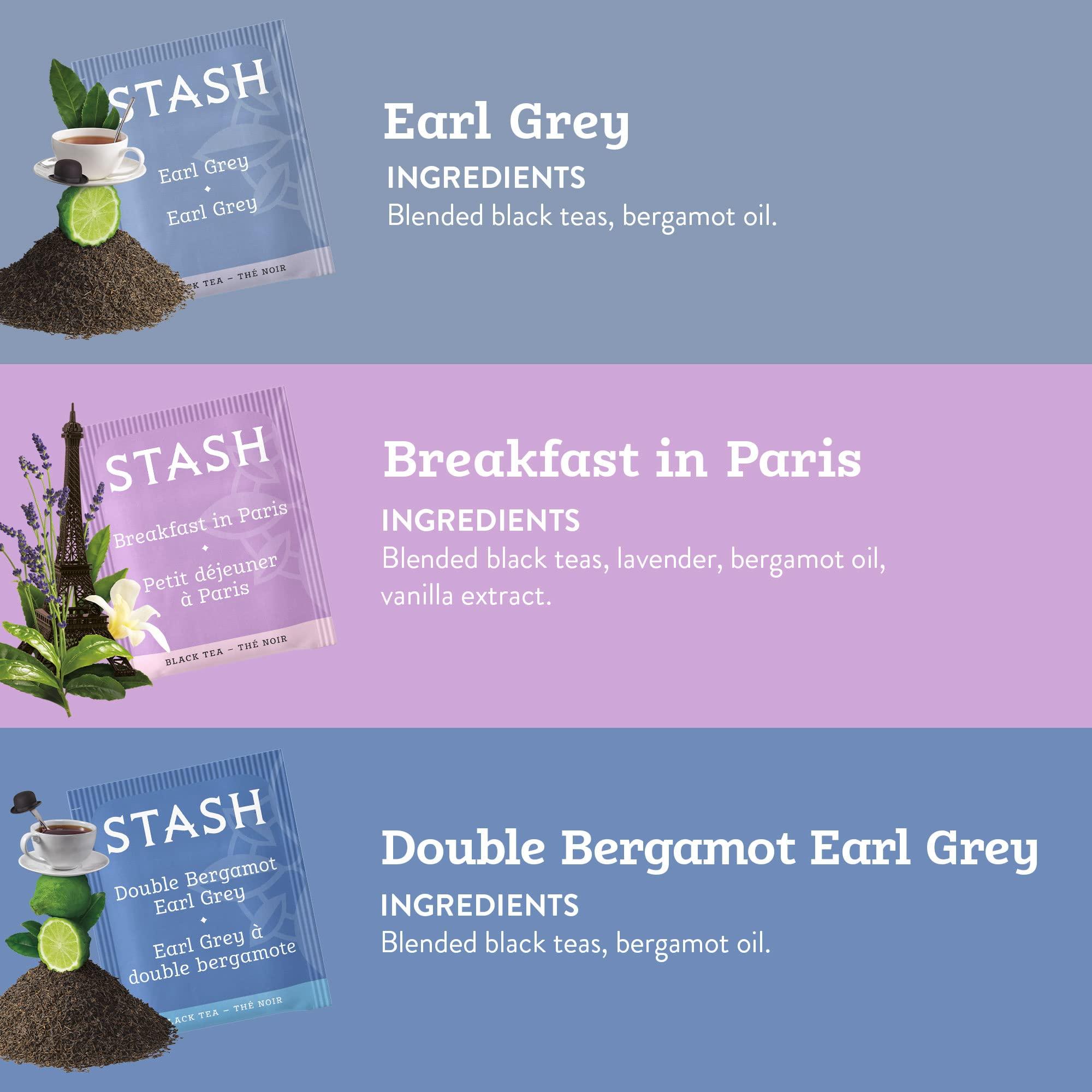Stash Tea 6 Flavor The Earls Earl Grey Tea Assortment, 6 Boxes of 18 20 Tea Bags Each - Image 2