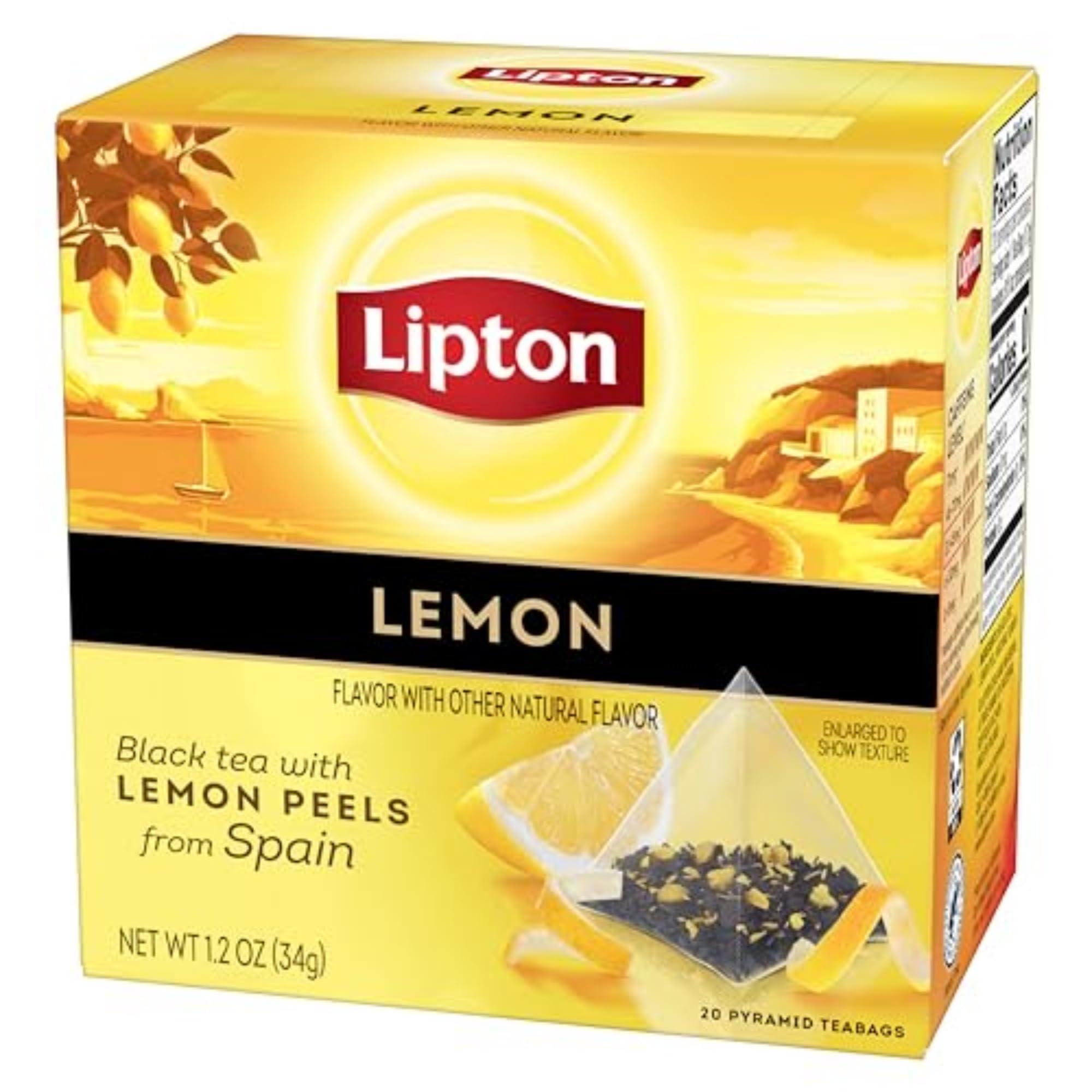 Lipton Black Tea Lemon, Pyramid Tea Bags, Flavored Teabags for a Refreshing Cup of Tea, 20 Total Tea Bags - Image 4