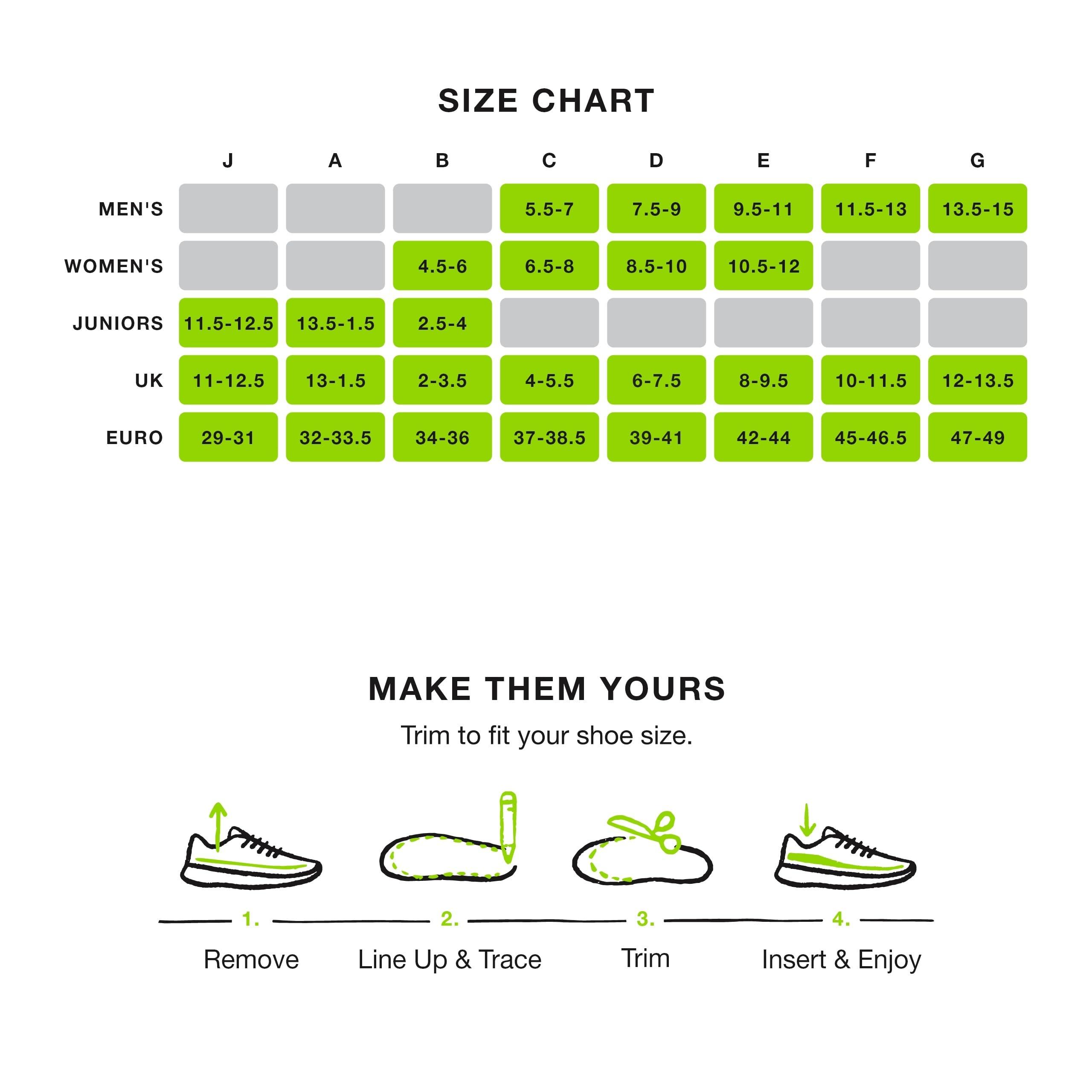 Superfeet All-Purpose Support High Arch Insoles (Green) - Trim-To-Fit Orthotic Shoe Inserts - Professional Grade - Men 5.5-7 / Women 6.5-8 - Image 5