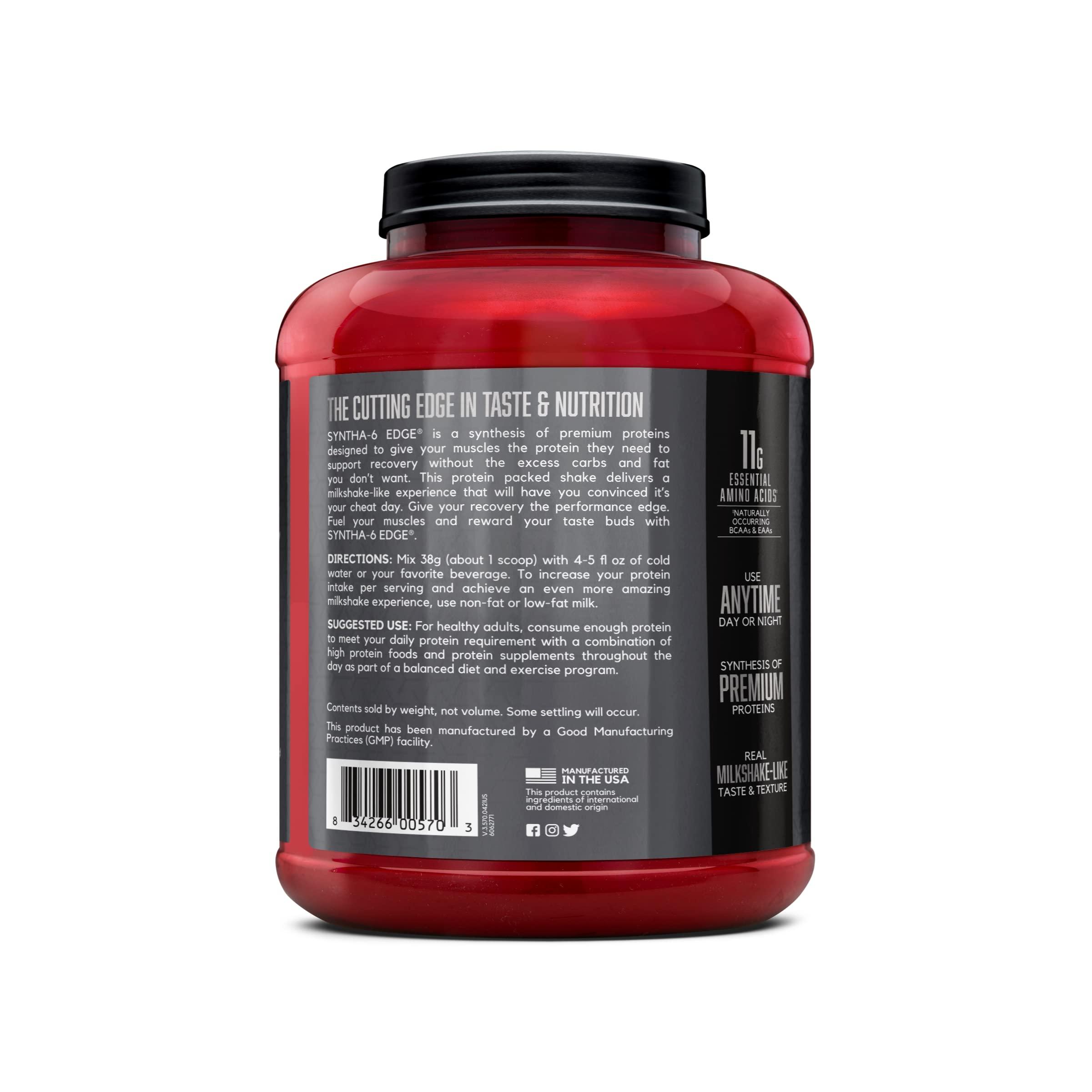 BSN SYNTHA-6 Edge Protein Powder, Vanilla Protein Powder with Hydrolyzed Whey, Micellar Casein, Milk Protein Isolate, Low Sugar, 24g Protein, Vanilla Milkshake, 48 Servings - Image 8