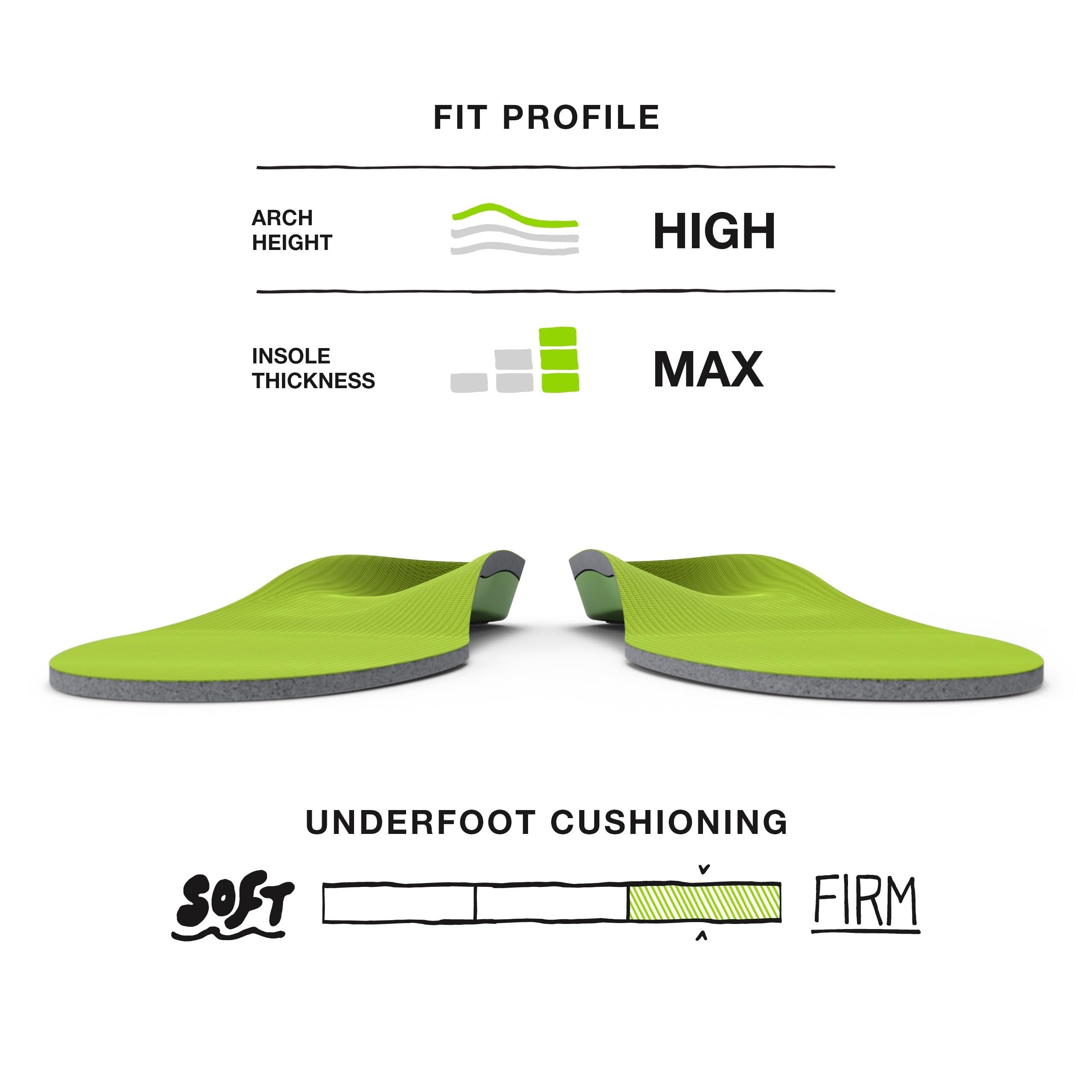 Superfeet All-Purpose Support High Arch Insoles (Green) - Trim-To-Fit Orthotic Shoe Inserts - Professional Grade - Men 5.5-7 / Women 6.5-8 - Image 3