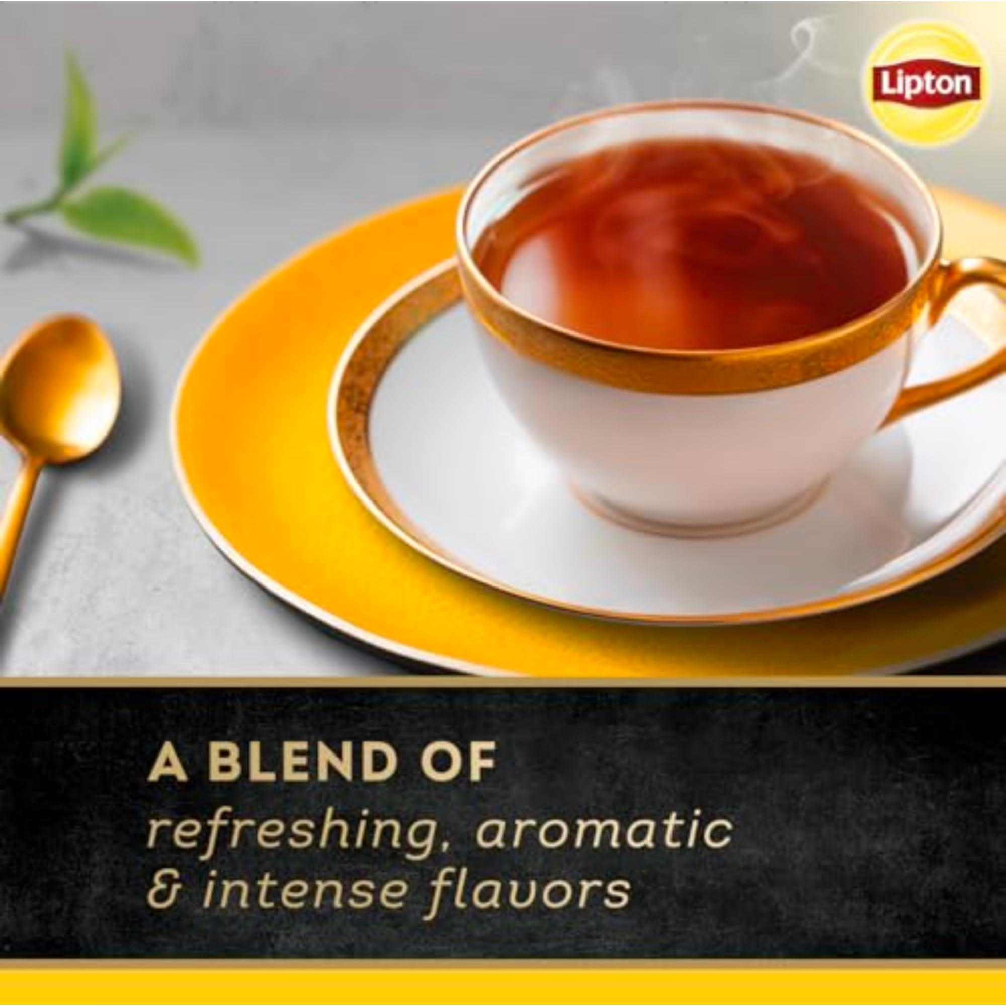 Lipton Black Tea English Breakfast, Pyramid Tea Bags, Flavored Teabags for a Refreshing Cup of Tea, 80 Total Tea Bags (20ct - Pack of 4) - Image 6