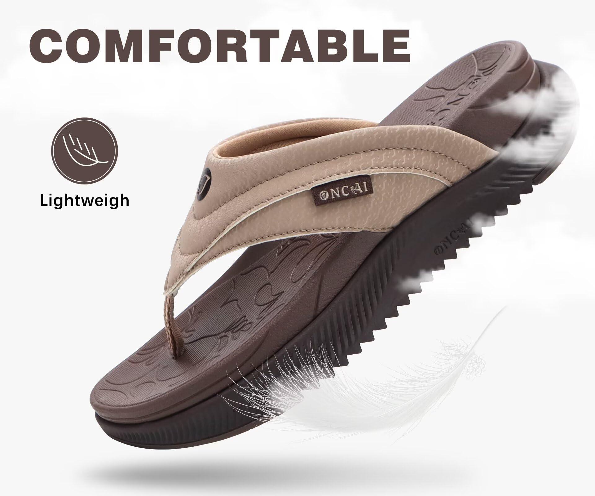 ONCAI Women's Orthotic Cushion Flip Flops Recovery Walking Sandals for Women with Arch Support Summer Comfortable Slip On Flip Flops for Womans Size 6-12 - Image 5