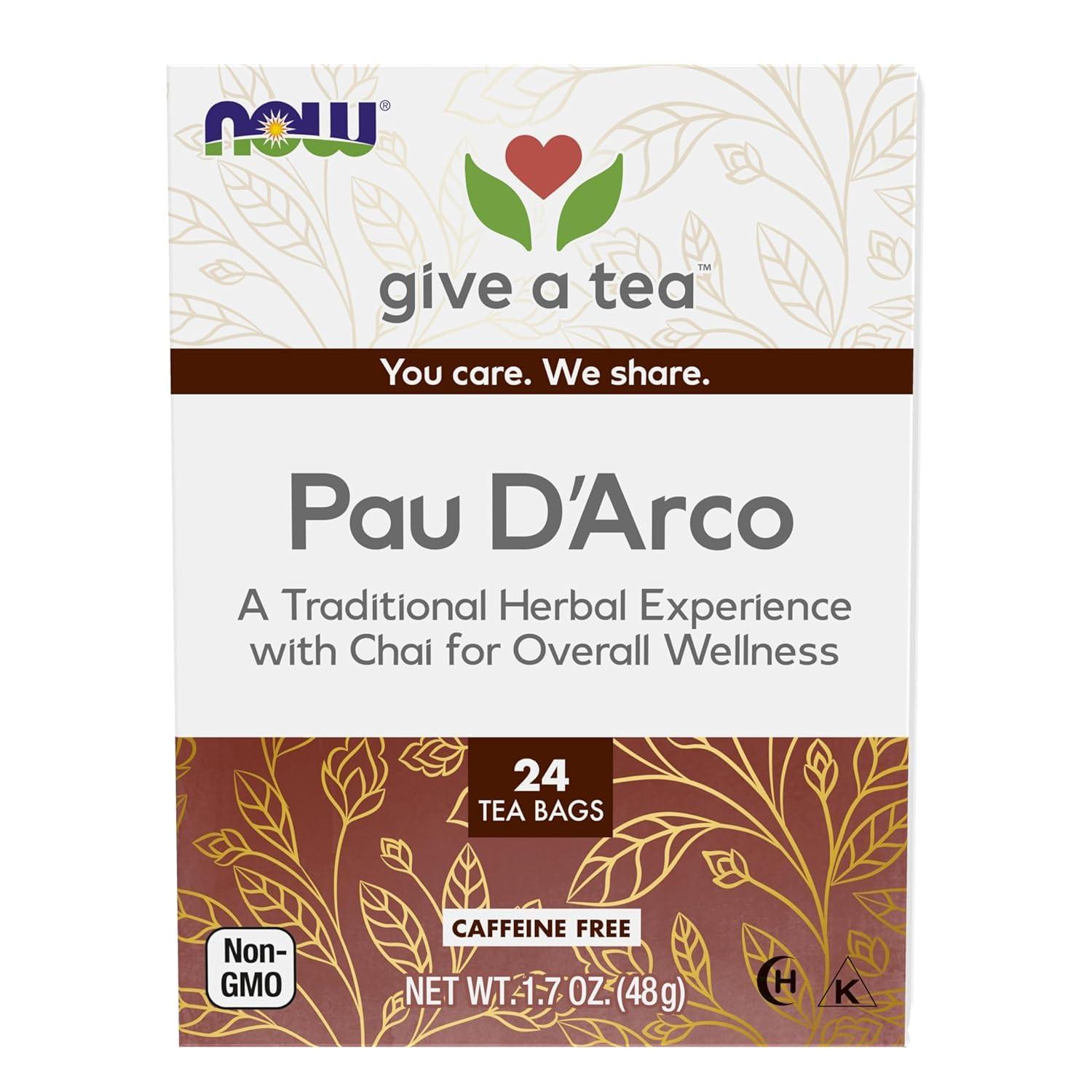 NOW Foods Real Tea PAU D'Arco - 24 Tea Bags