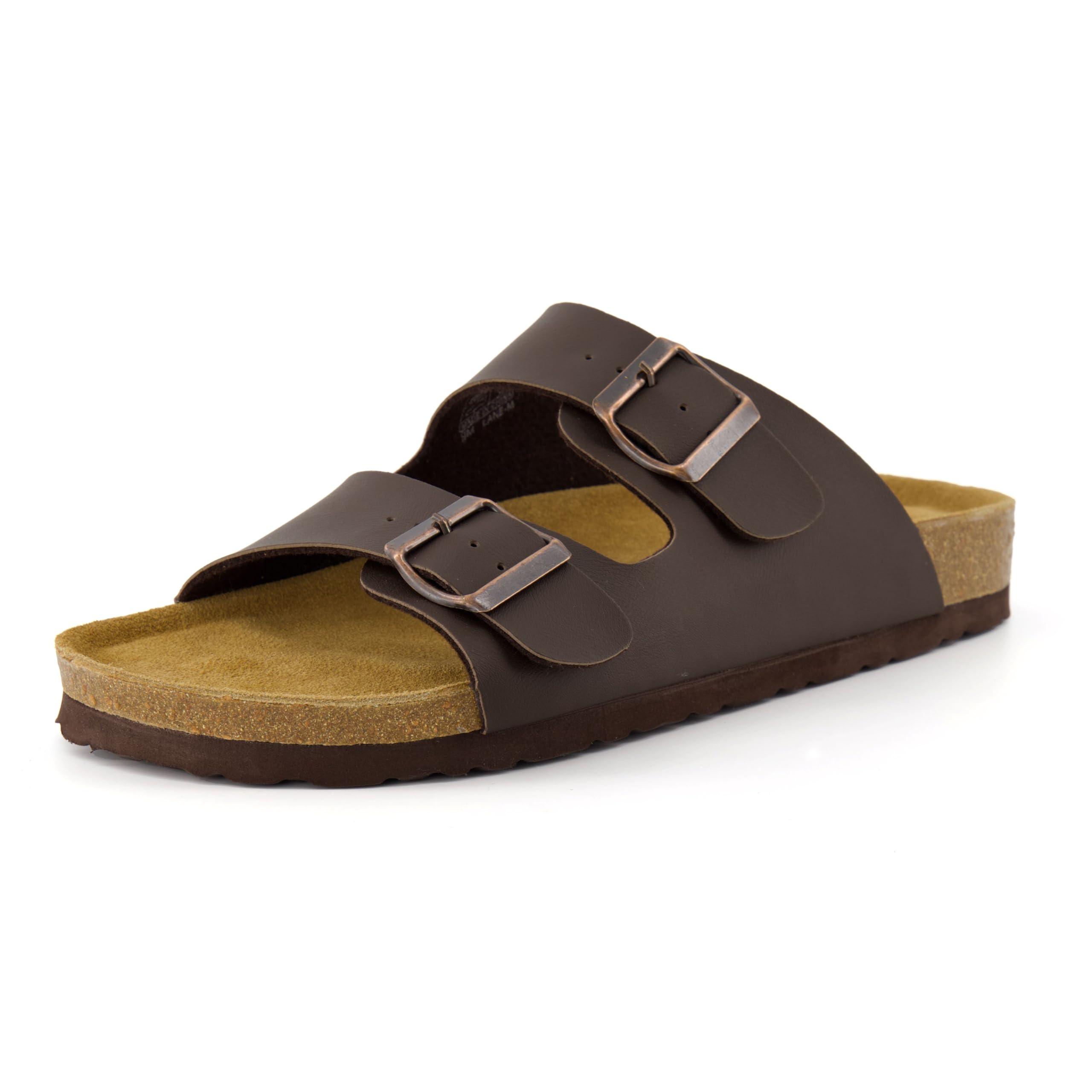 CUSHIONAIRE Men's Lane Cork Footbed Sandal with +Comfort, Arch Support, Adjustable Straps - Comfortable Slide Sandals for Walking, Casual Summer Footwear - Image 5