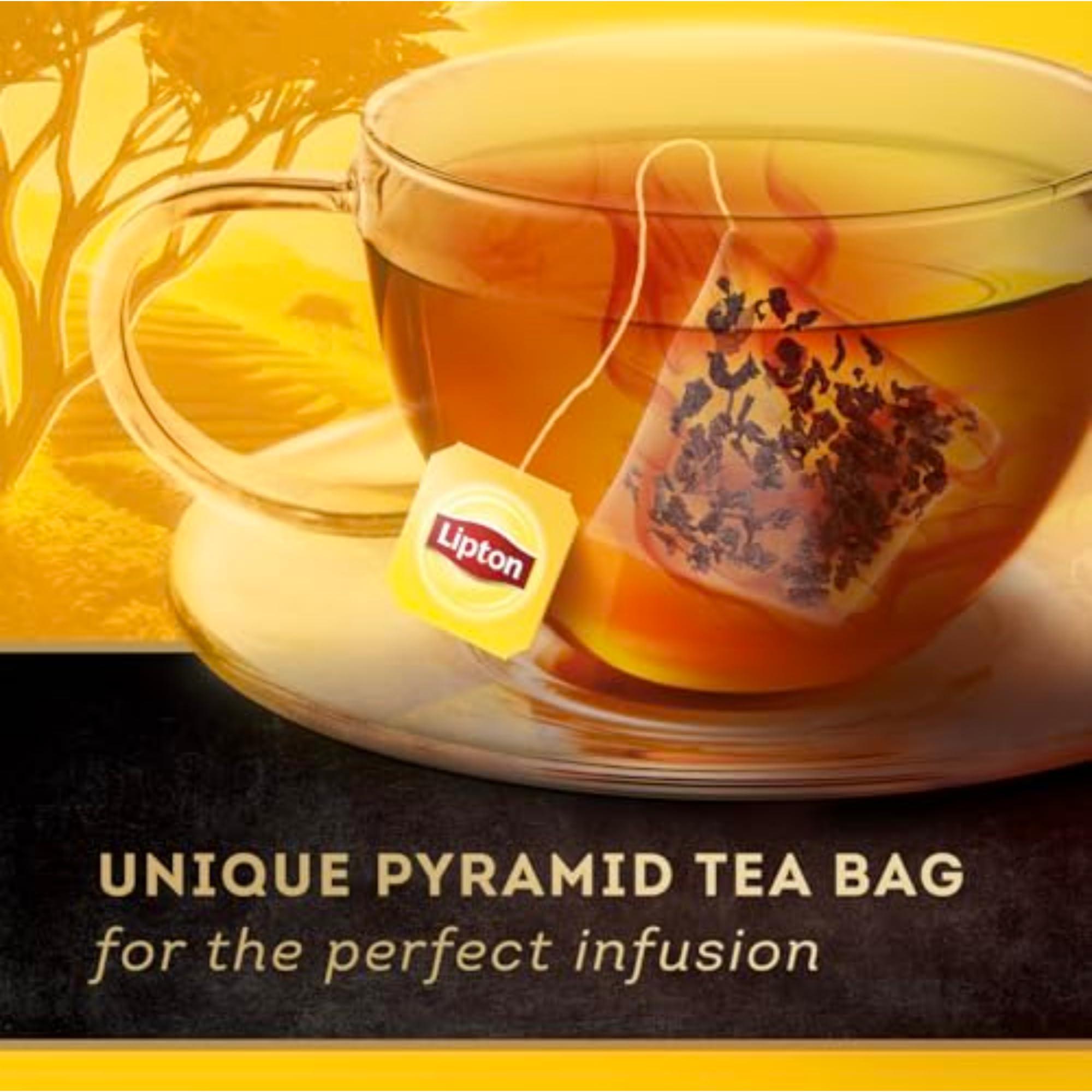 Lipton Black Tea English Breakfast, Pyramid Tea Bags, Flavored Teabags for a Refreshing Cup of Tea, 80 Total Tea Bags (20ct - Pack of 4) - Image 5