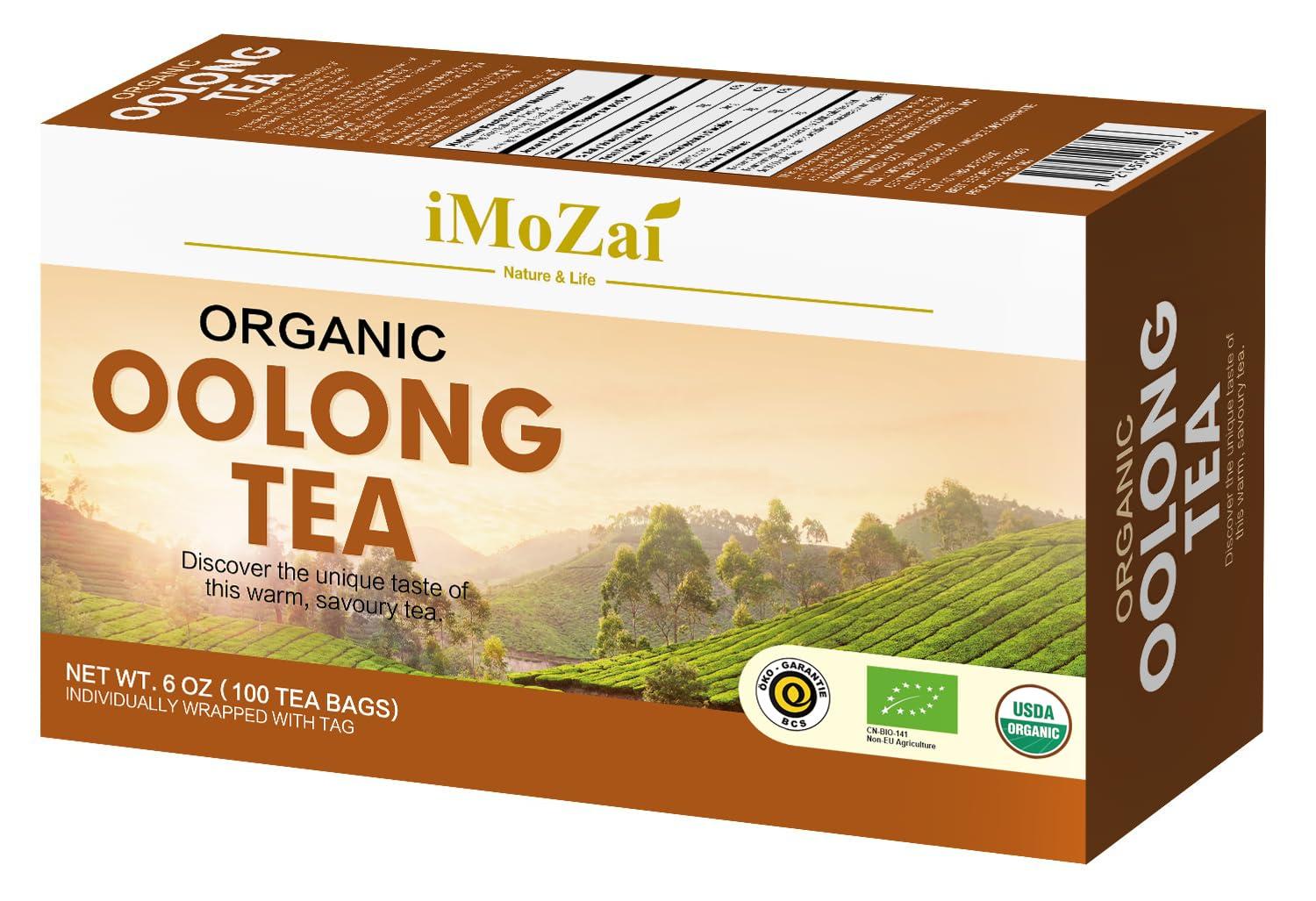 Imozai Organic Oolong Tea Bags 100 Count Individually Wrapped - Image 4