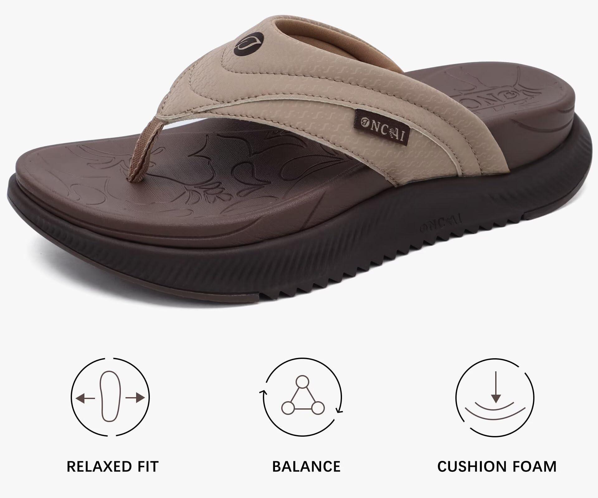 ONCAI Women's Orthotic Cushion Flip Flops Recovery Walking Sandals for Women with Arch Support Summer Comfortable Slip On Flip Flops for Womans Size 6-12 - Image 3