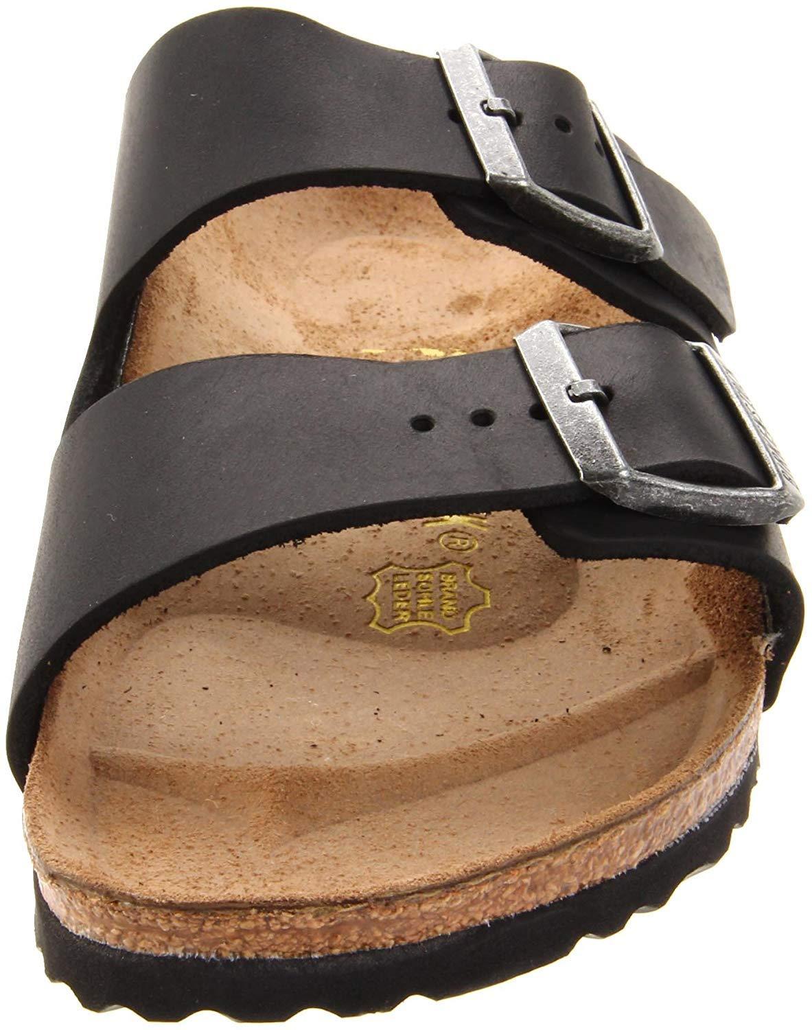 Birkenstock Unisex Arizona Sandal,Black Oiled Leather,40 N EU - Image 2