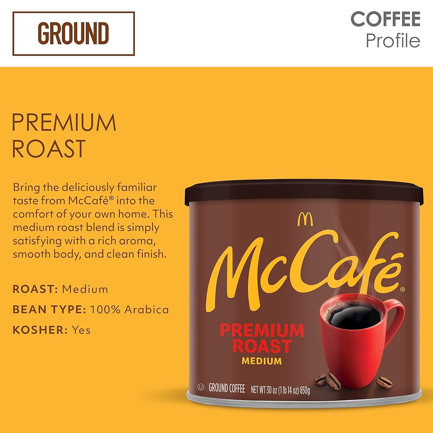 McCafe Premium Roast, Medium Roast Ground Coffee, 30 oz Canister - Image 11
