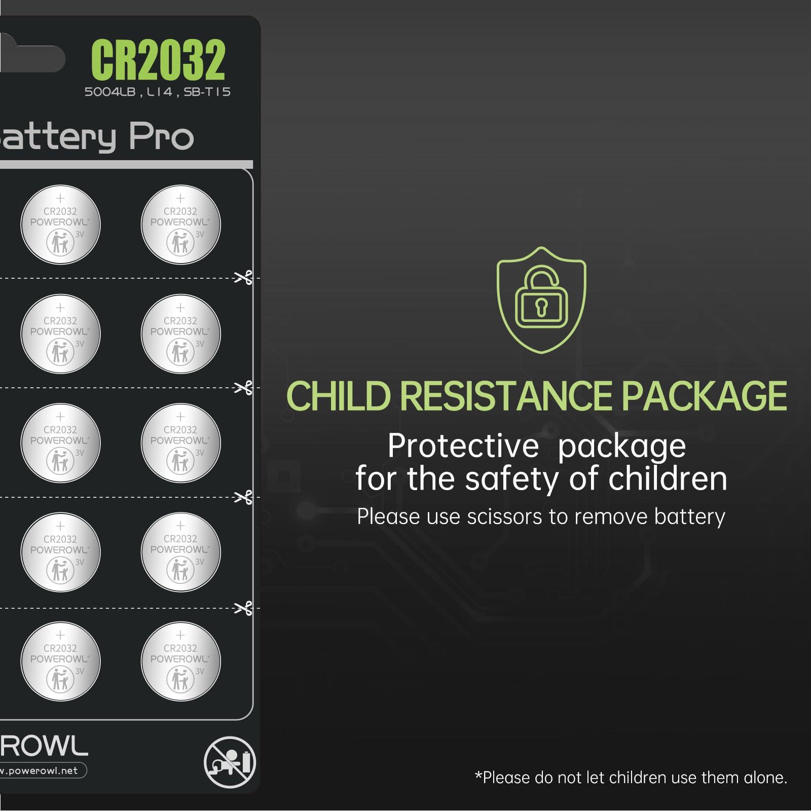 POWEROWL High Capacity CR2032 Battery (20-Pack) 3v Lithium Batteries, Leak-Free, Long Lasting Cr 2032 - Image 5