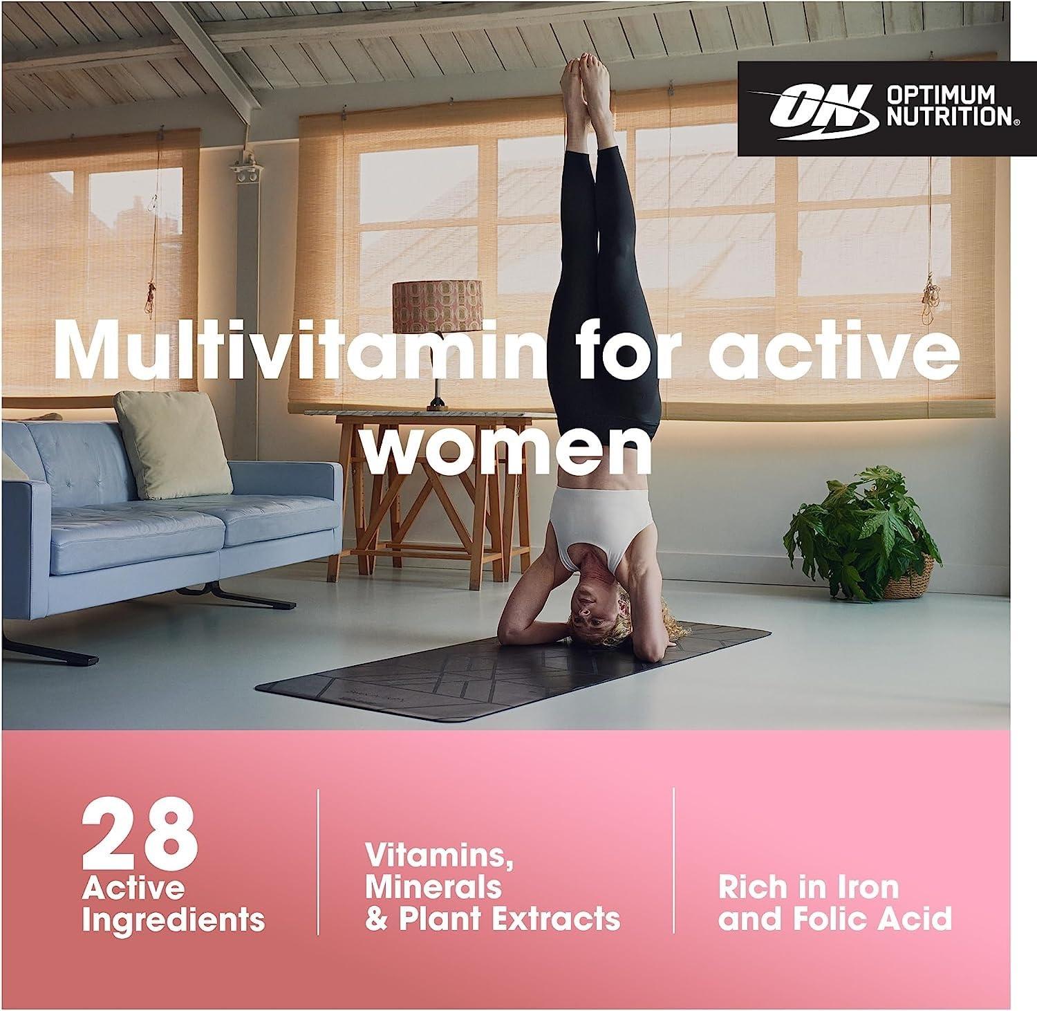 Optimum Nutrition Opti-Women, Vitamin C, Zinc and Vitamin D for Immune Support Womens Daily Multivitamin Supplement with Iron, Capsules, 120 Count - Image 4