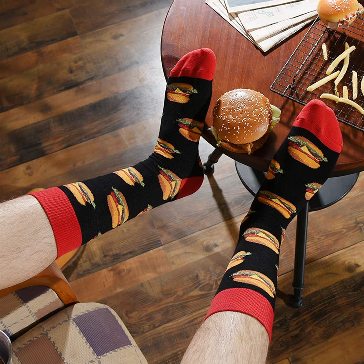 HSELL Mens Fun Patterned Dress Socks Funny Novelty Crazy Design Cotton Socks Gift for Men - Image 4