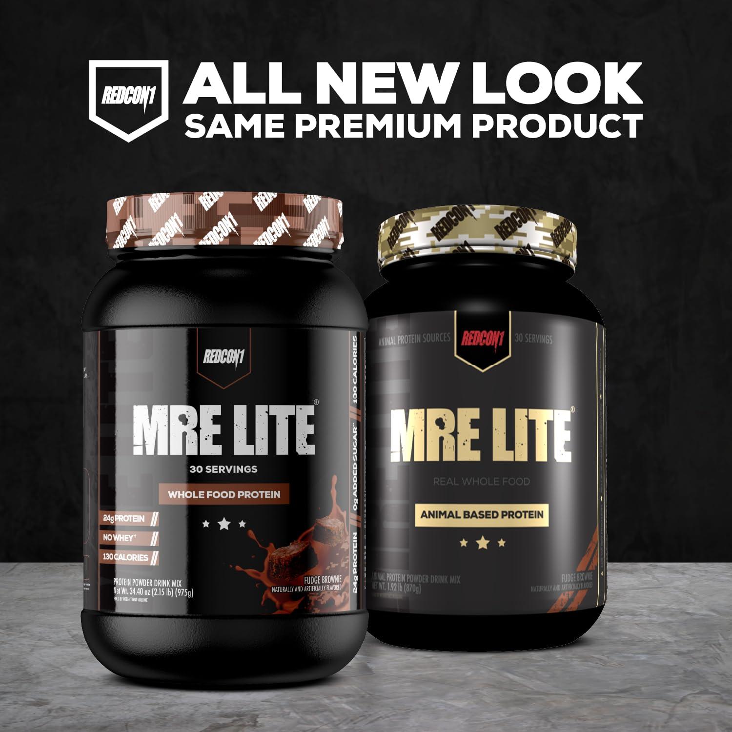REDCON1 MRE Lite Whole Food Protein Powder, Fudge Brownie - Low Carb & Whey Free Meal Replacement with Animal Protein Blends - Easy to Digest Supplement Made with MCT Oils (30 Servings) - Image 8