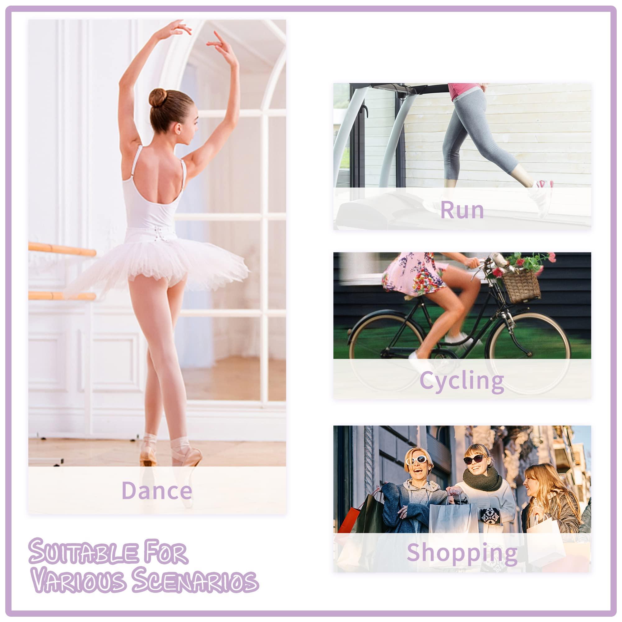 JEVRKAPZ Silicone Gel Toe Sleeves Soft Ball of Foot Metatarsal Ballet Pointe Toe Cap with Hole Toe Protection Toe Topper Cover Protectors Pouch for Ballet Dance Shoes - Image 8