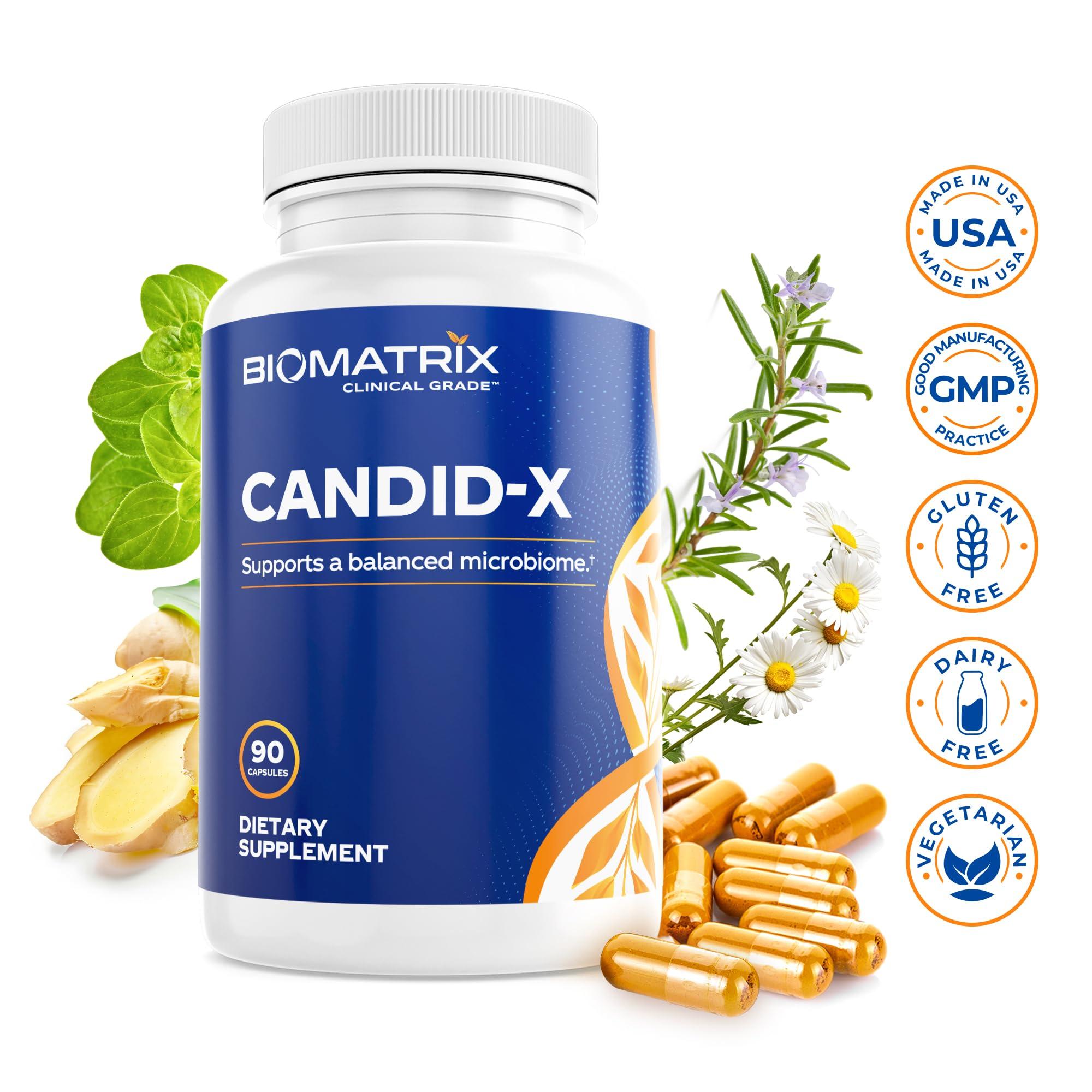 BioMatrix Candid-X Gut Cleanse with Berberine, Oregano, Sodium Caprylate, Chamomile, Ginger, PAU D'arco, Digestive Supplement for Men and Women | 90 Capsules - Image 8