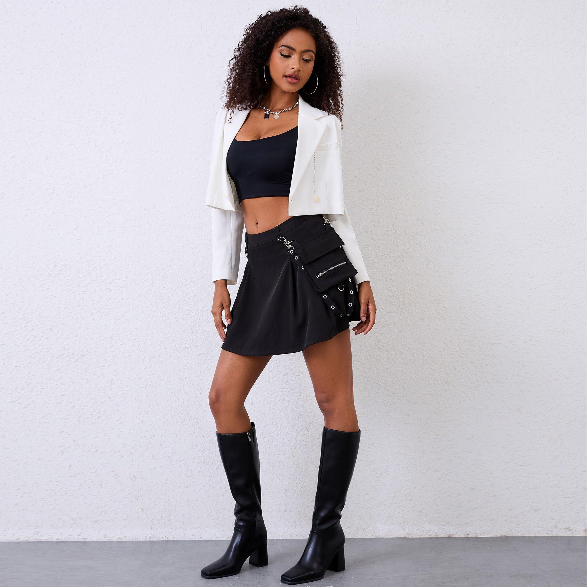 Modatope Knee High Boots Women Chunky Heel Square Toe Tall Boot for Women High Heel Side Zipper Long Boots - Image 6