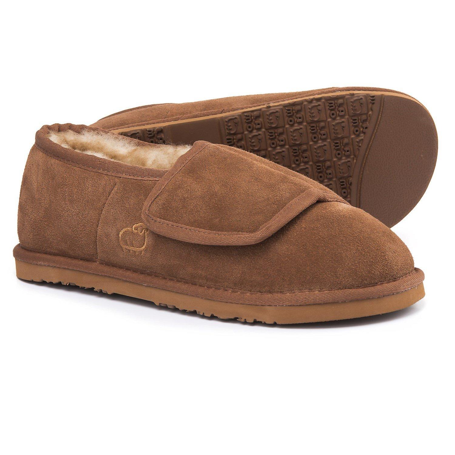 Lamo Sheepskin Bootie Wrap Slipper Chestnut - XX-Large (W11-12) Wide