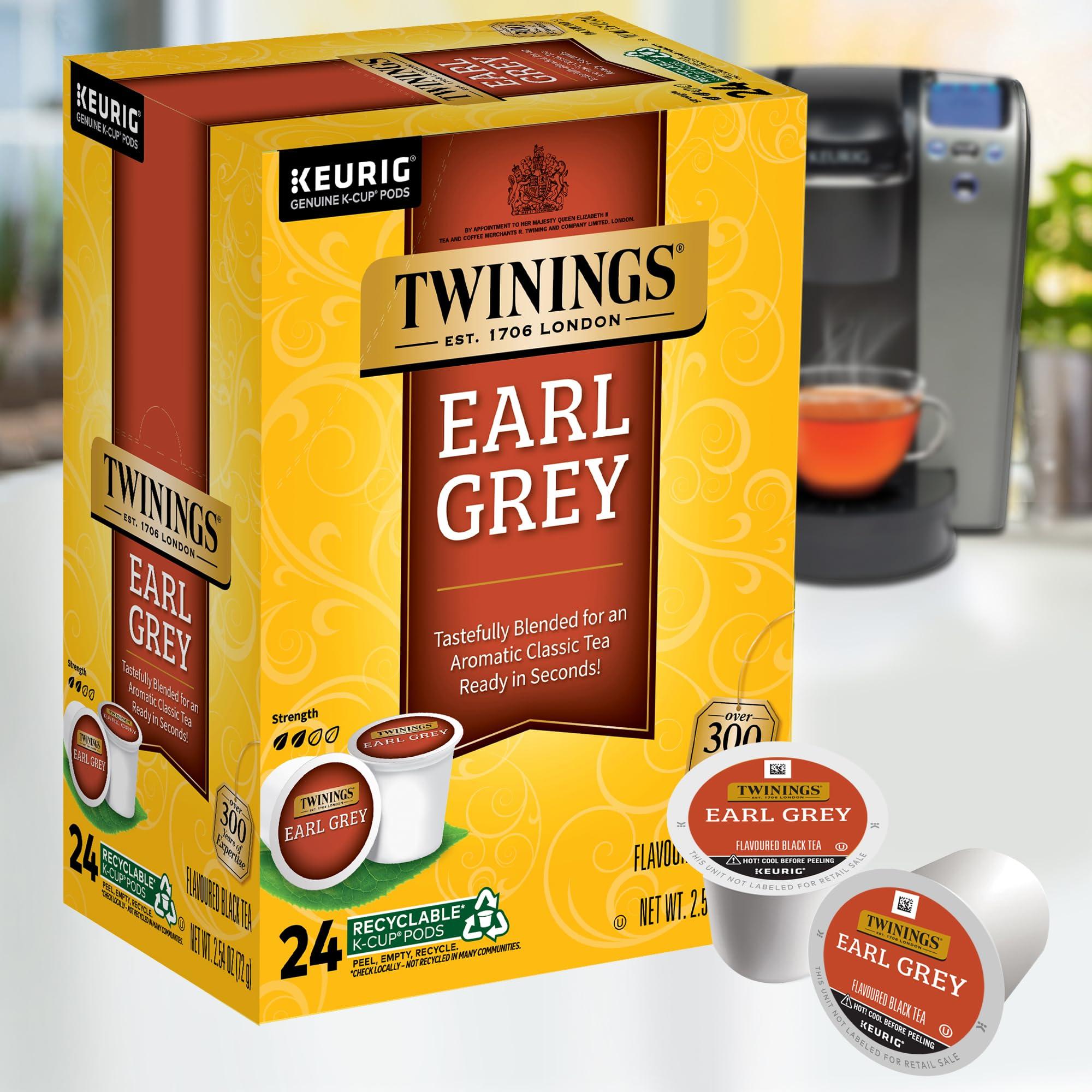 Twinings Earl Grey Black Tea K-Cup Pods for Keurig, 24 Count (Pack of 2), Flavoured with Citrus and Bergamot, Caffeinated, Enjoy Hot or Iced - Image 4