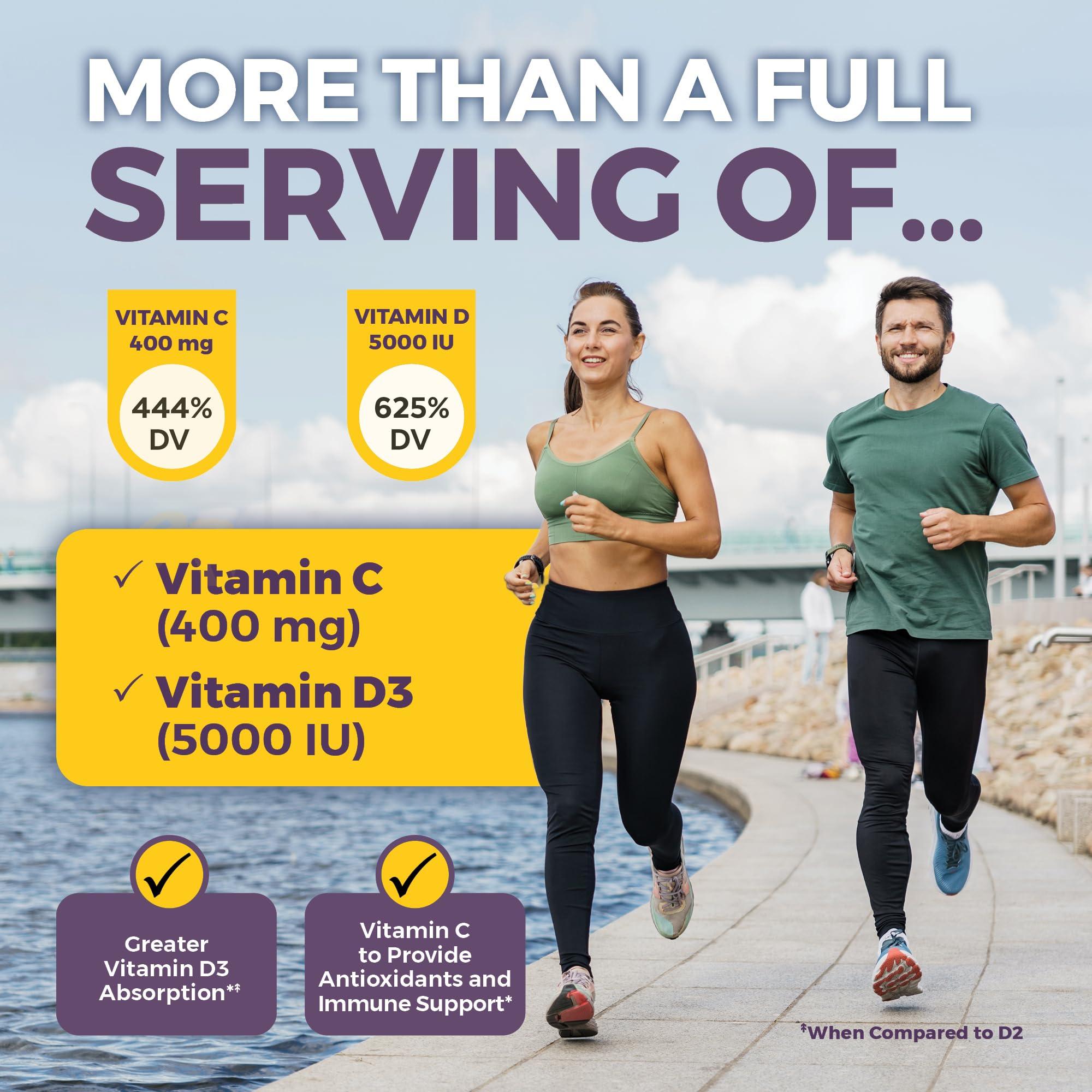 Viva Naturals Elderberry with Vitamin C and Zinc for Adults - 5 in 1 Sambucus Black Elderberry Capsules with Vitamin D3 5000 IU Immunity Supplement, Sambucus Elderberry Immune Support Supplement - Image 4