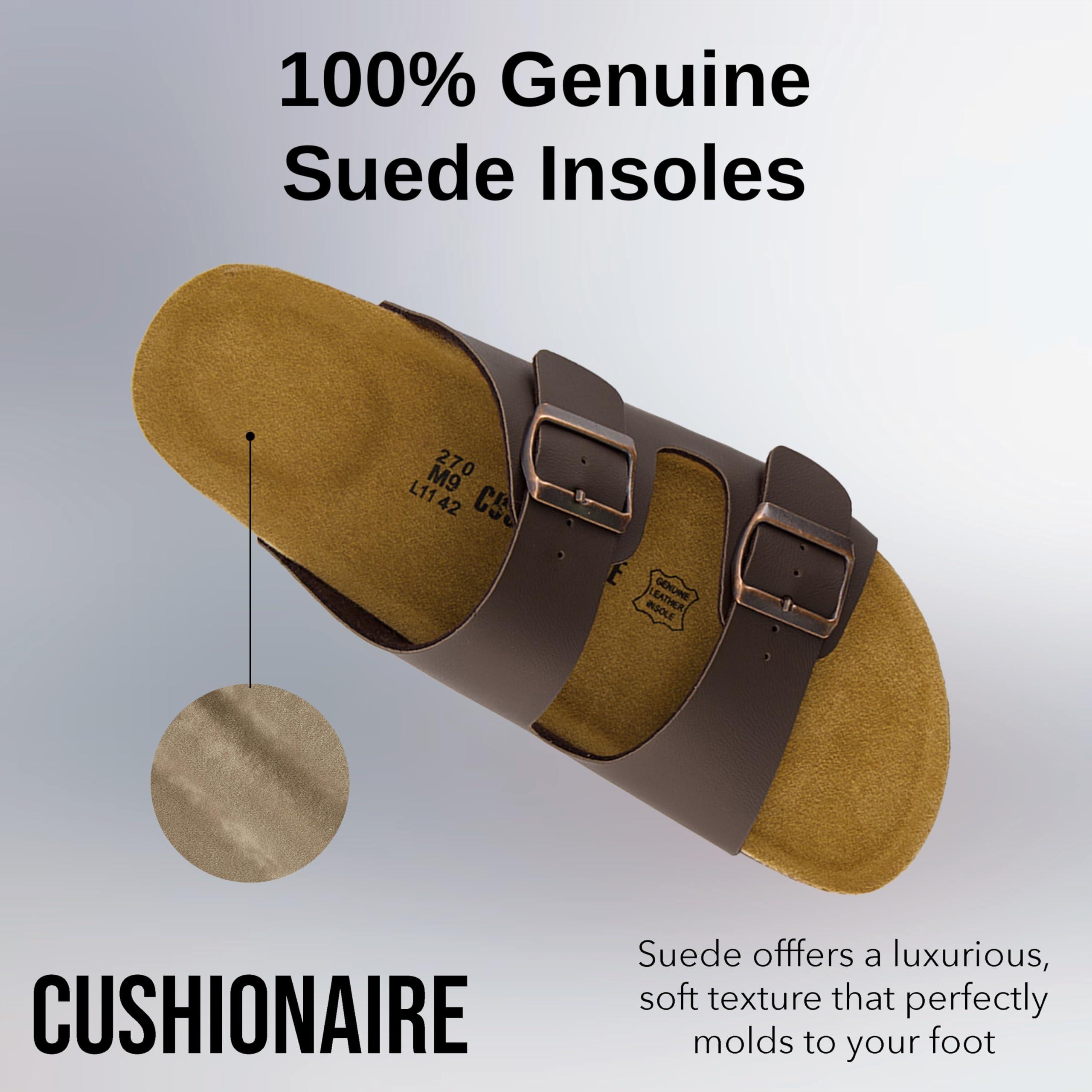 CUSHIONAIRE Men's Lane Cork Footbed Sandal with +Comfort, Arch Support, Adjustable Straps - Comfortable Slide Sandals for Walking, Casual Summer Footwear - Image 3