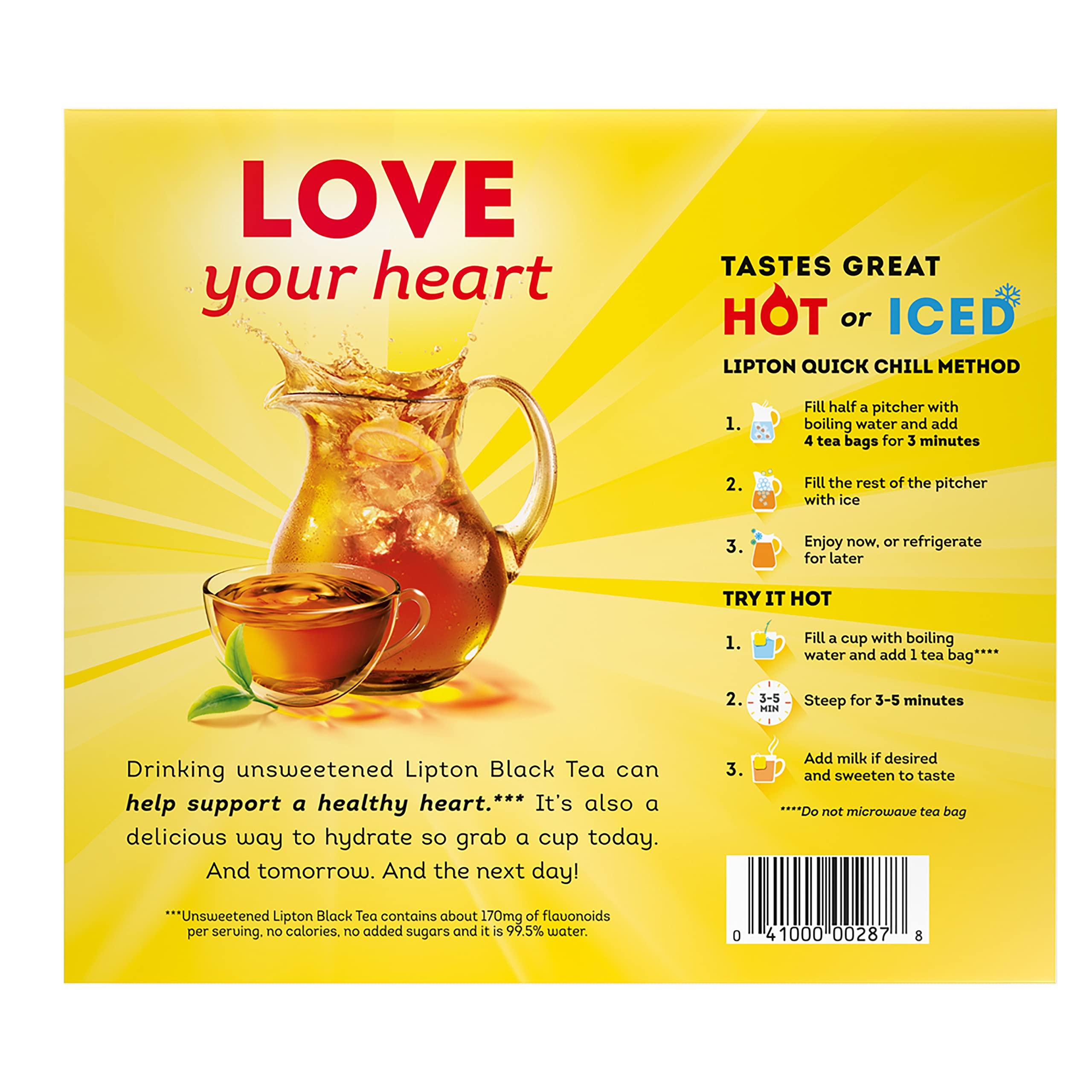 Lipton Black Tea Bags, Hot or Iced tea bags, 100 Total Count - Image 4
