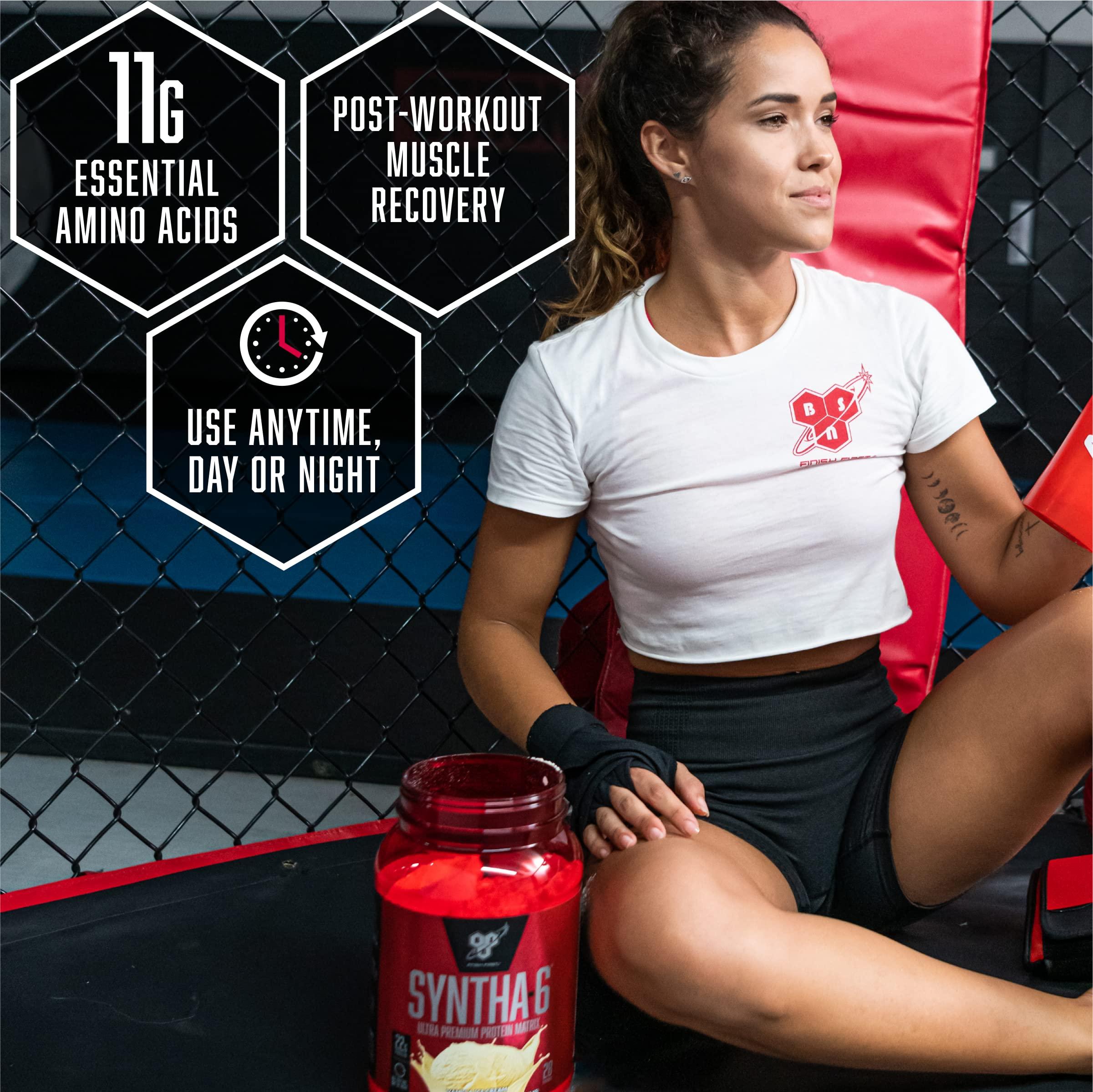 BSN SYNTHA-6 Edge Protein Powder, Vanilla Protein Powder with Hydrolyzed Whey, Micellar Casein, Milk Protein Isolate, Low Sugar, 24g Protein, Vanilla Milkshake, 48 Servings - Image 5