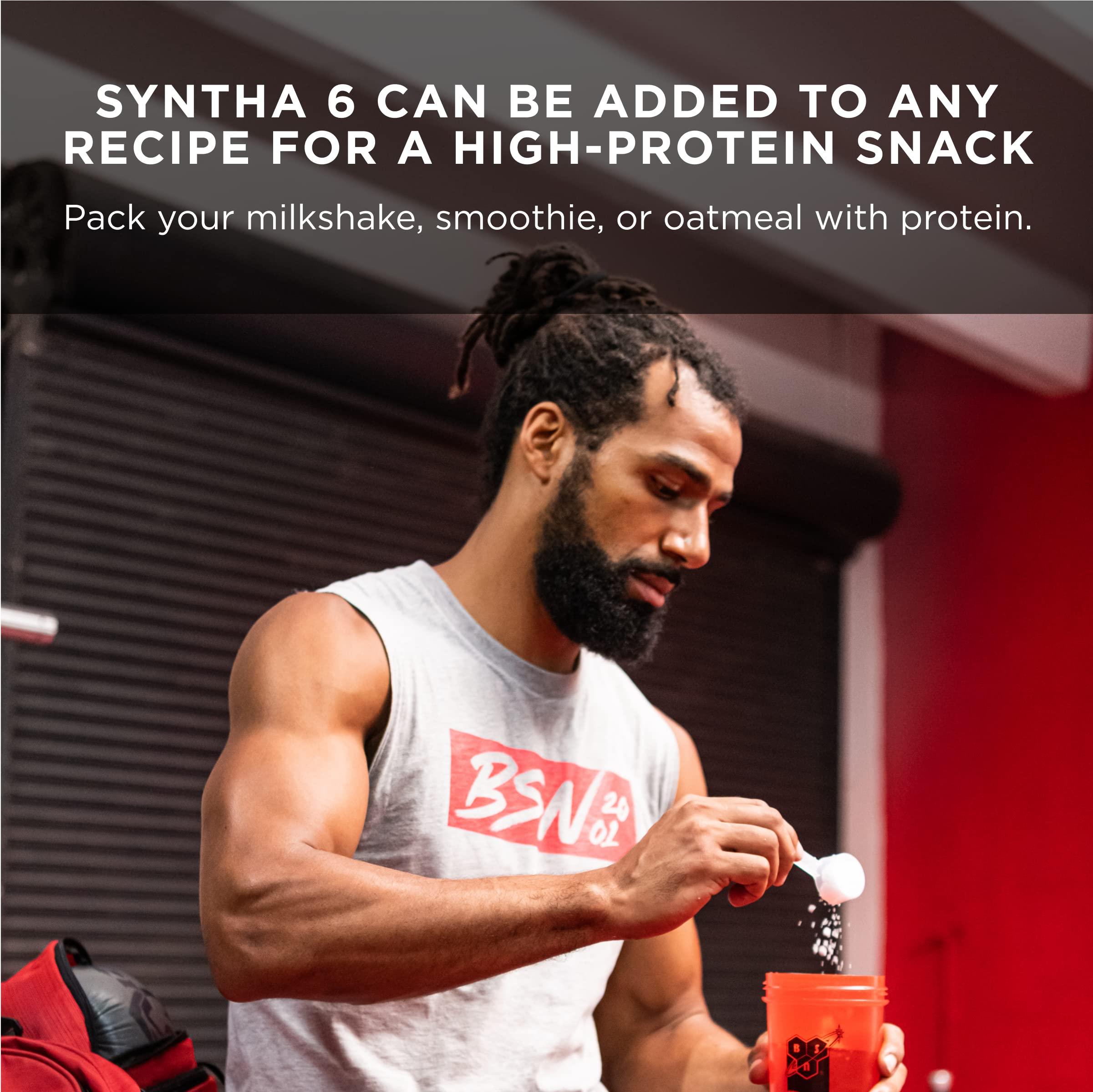 BSN SYNTHA-6 Edge Protein Powder, Vanilla Protein Powder with Hydrolyzed Whey, Micellar Casein, Milk Protein Isolate, Low Sugar, 24g Protein, Vanilla Milkshake, 48 Servings - Image 6