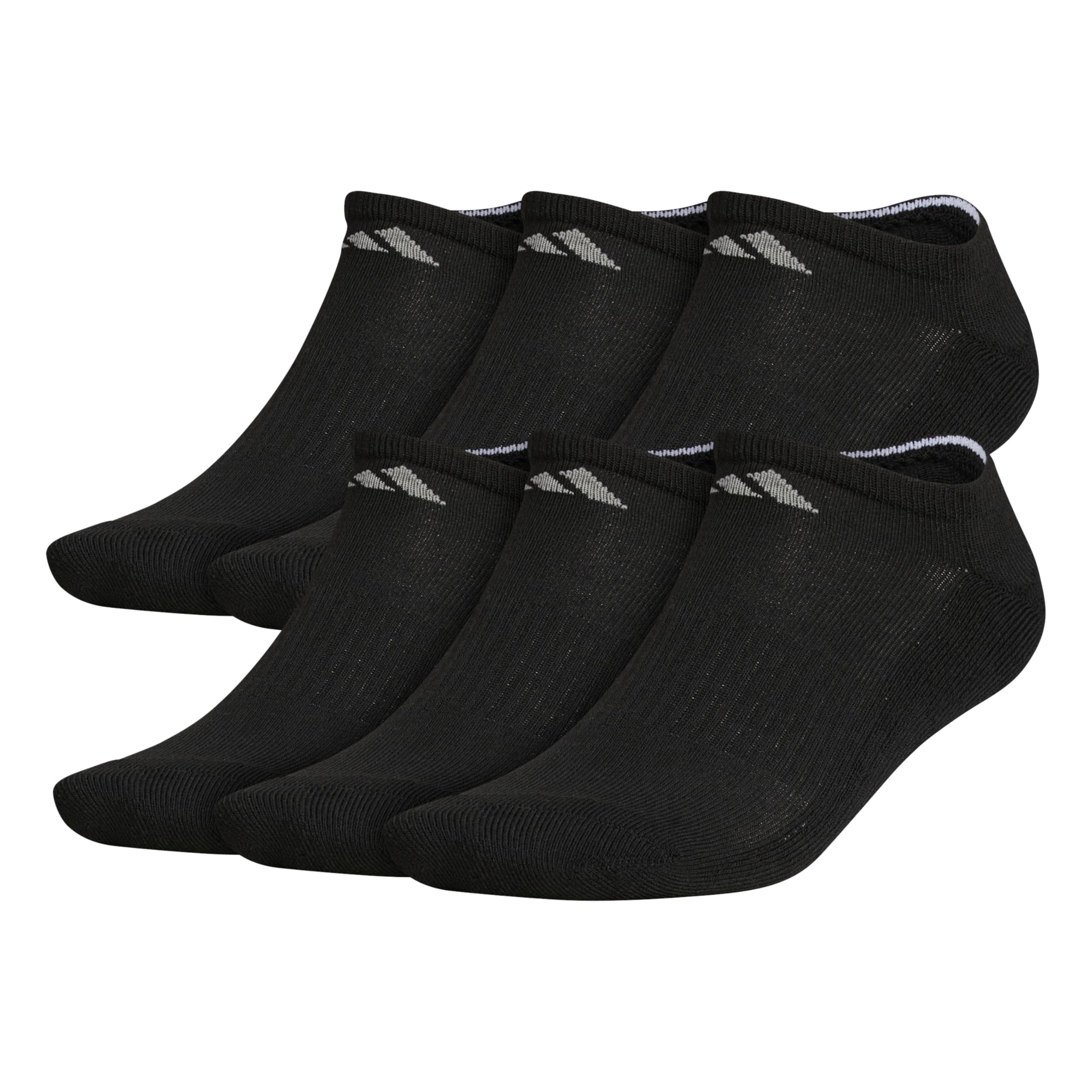 adidas Men's Athletic Cushioned Socks, 6-Pack No Show with Arch Support