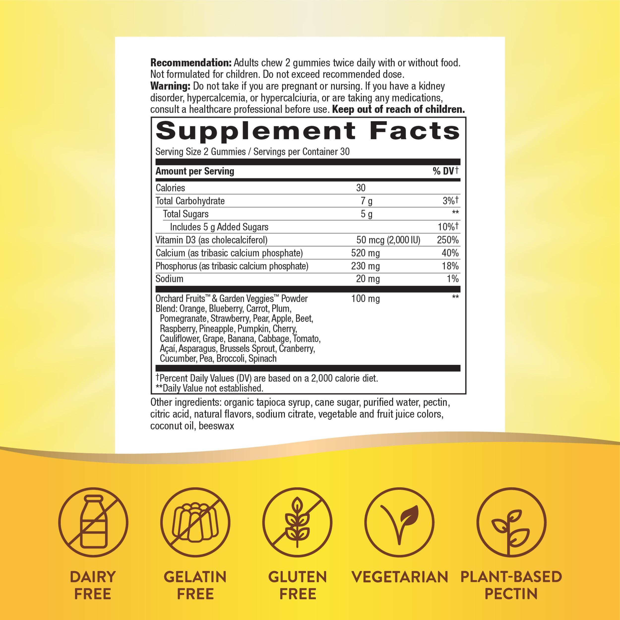 Nature's Way Alive! Daily Calcium & Vitamin D3 Gummies, Bone Support*, Immune Support*, Strawberry and Raspberry- Lemonade Flavored, 60 Gummies - Image 4
