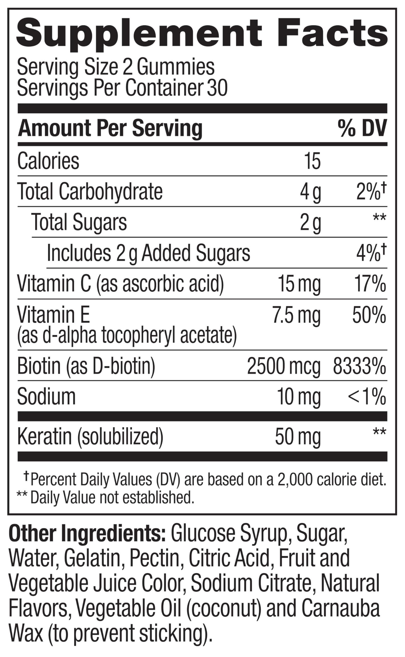OLLY Undeniable Beauty Gummy, For Hair, Skin, Nails, Biotin, Vitamin C, Keratin, Chewable Supplement, Grapefruit, 30 Day Supply - 60 Count - Image 8